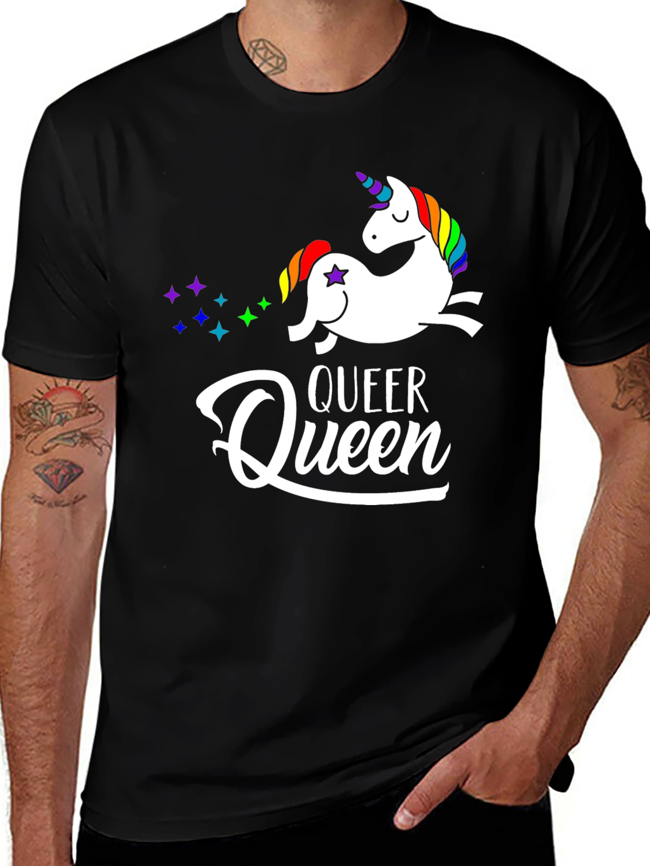 Variant 19 of Queer Queen Unicorn Graphic T-Shirt 
