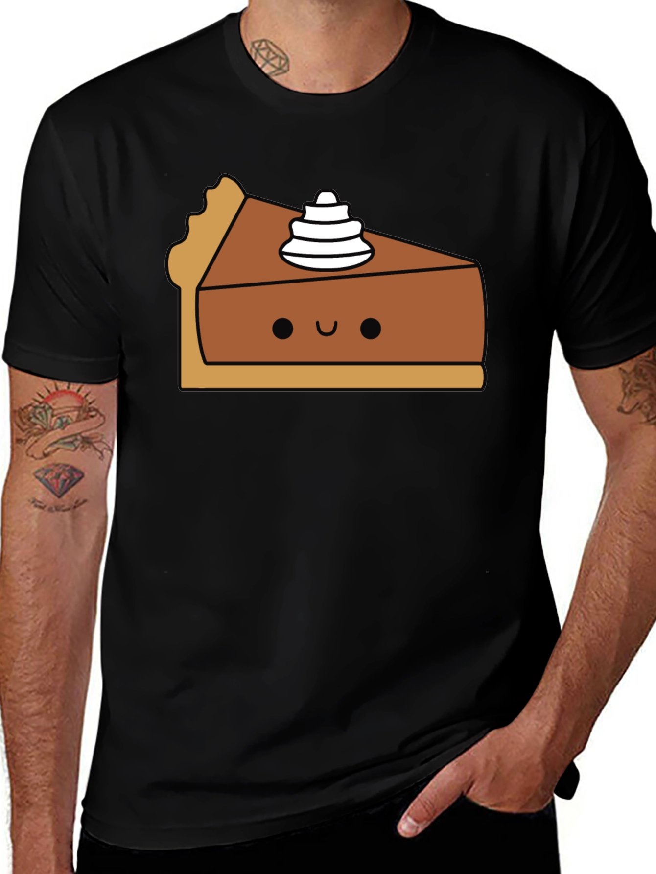 Variant 5 of Cute Pumpkin Pie Slice T-Shirt - Fall Apparel