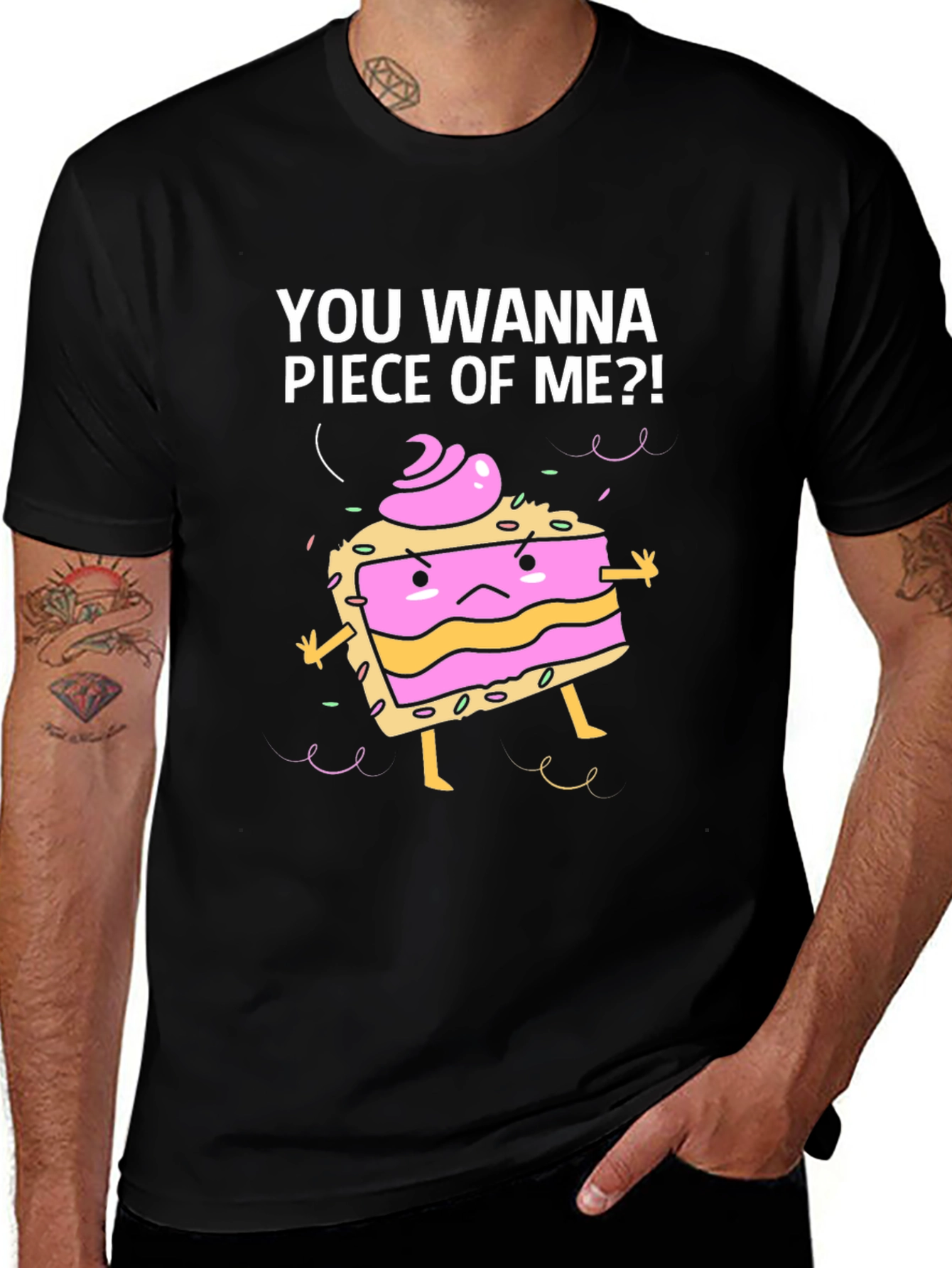 Variant 25 of Funny "Piece of Me" Cake Graphic T-Shirt