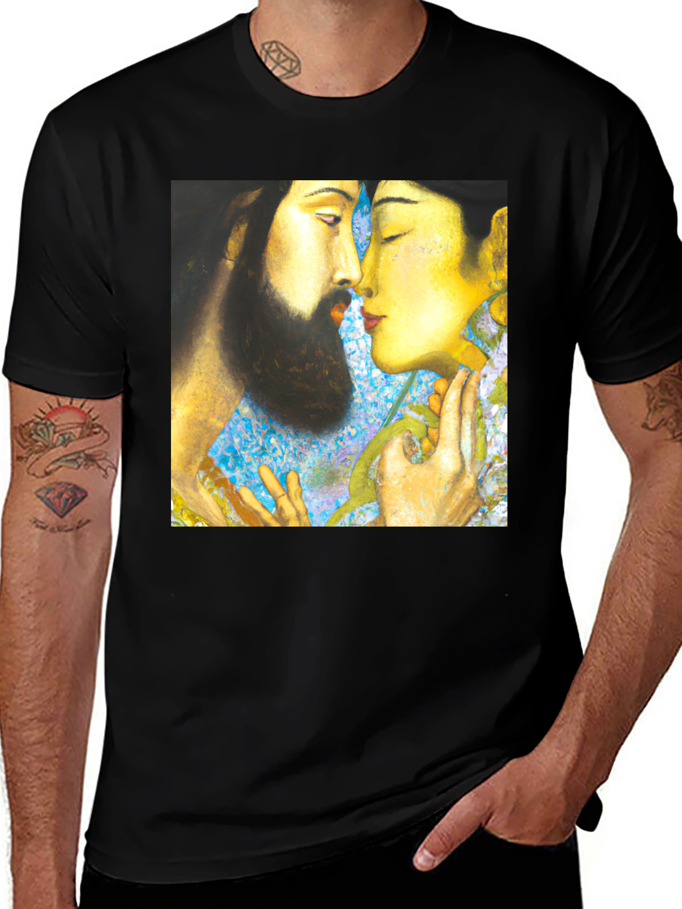 Variant 16 of Artistic Couple T-Shirt - Unique Graphic Tee