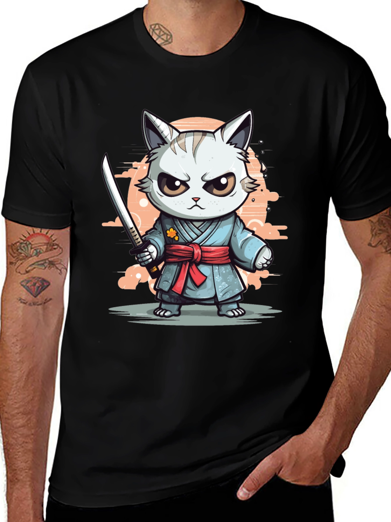 Variant 21 of Ninja Cat T-Shirt