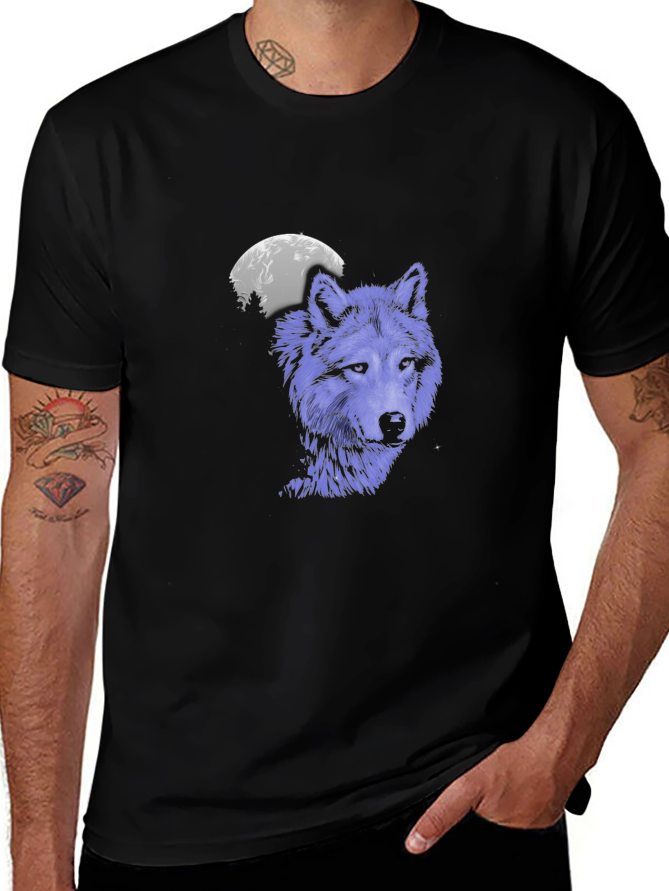 Variant 17 of Wolf Moon T-Shirt - Unique Graphic Tee