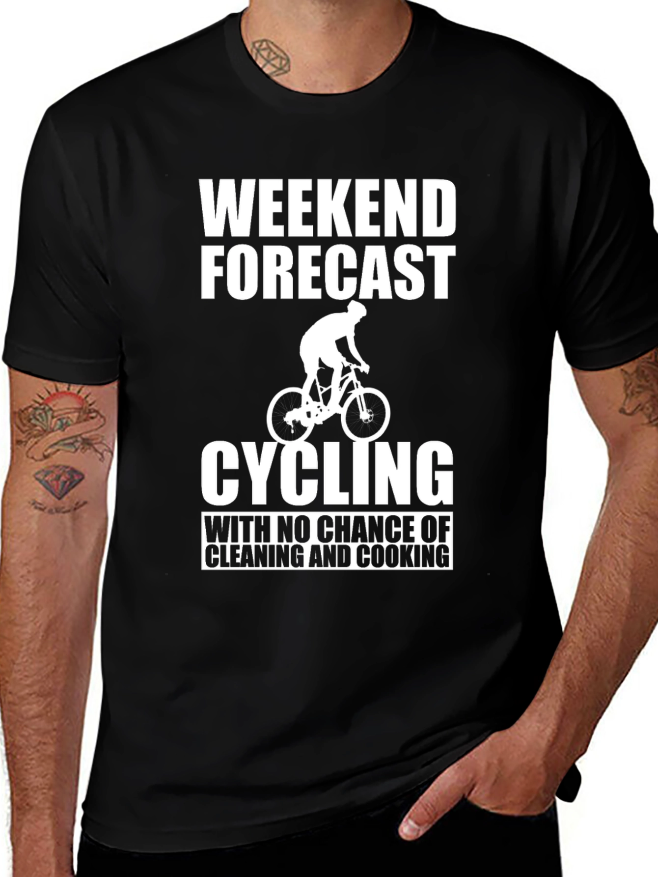 Variant 28 of Weekend Cycling Forecast T-Shirt