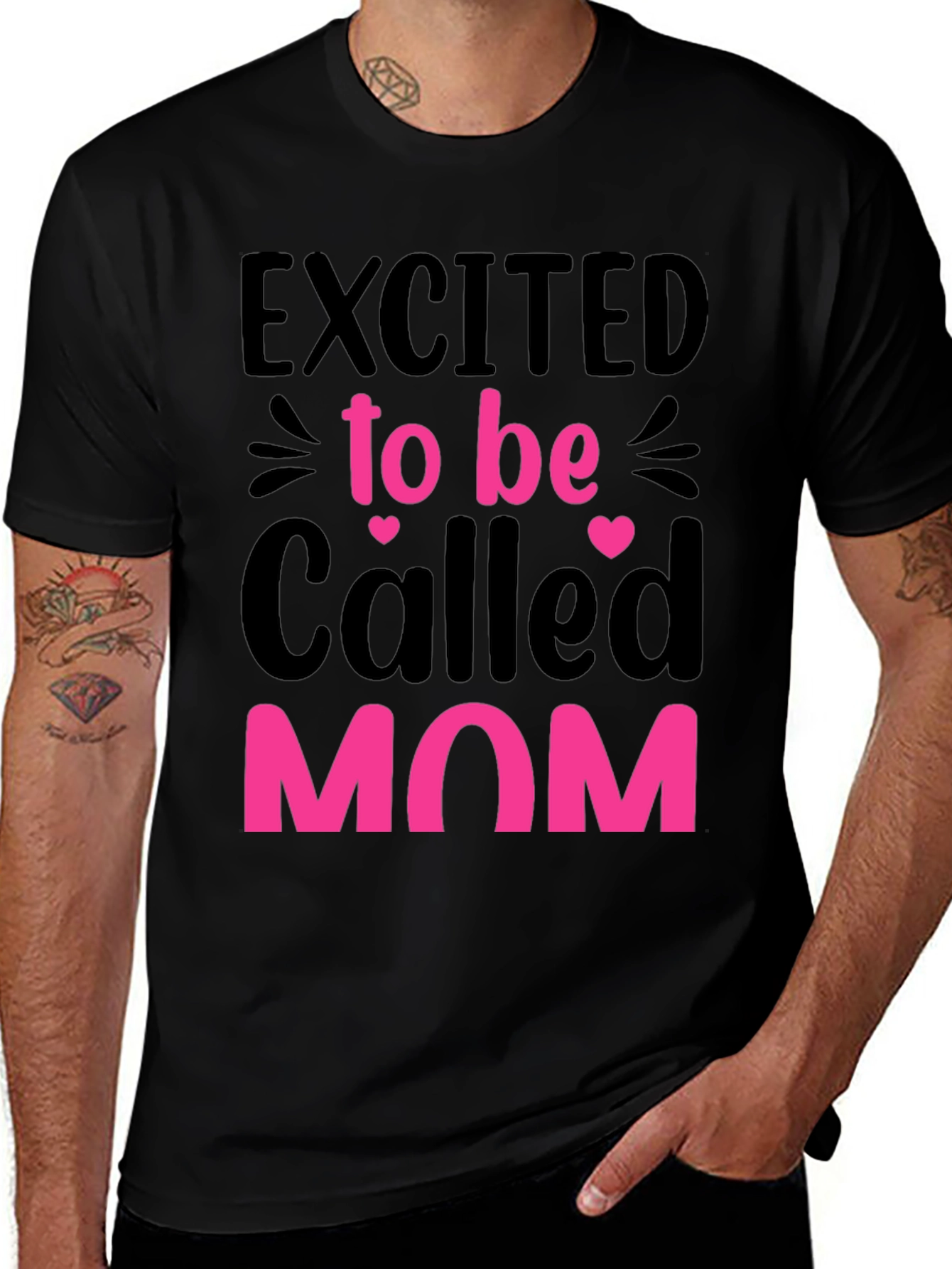Variant 8 of Excited to be Called Mom Graphic Tee