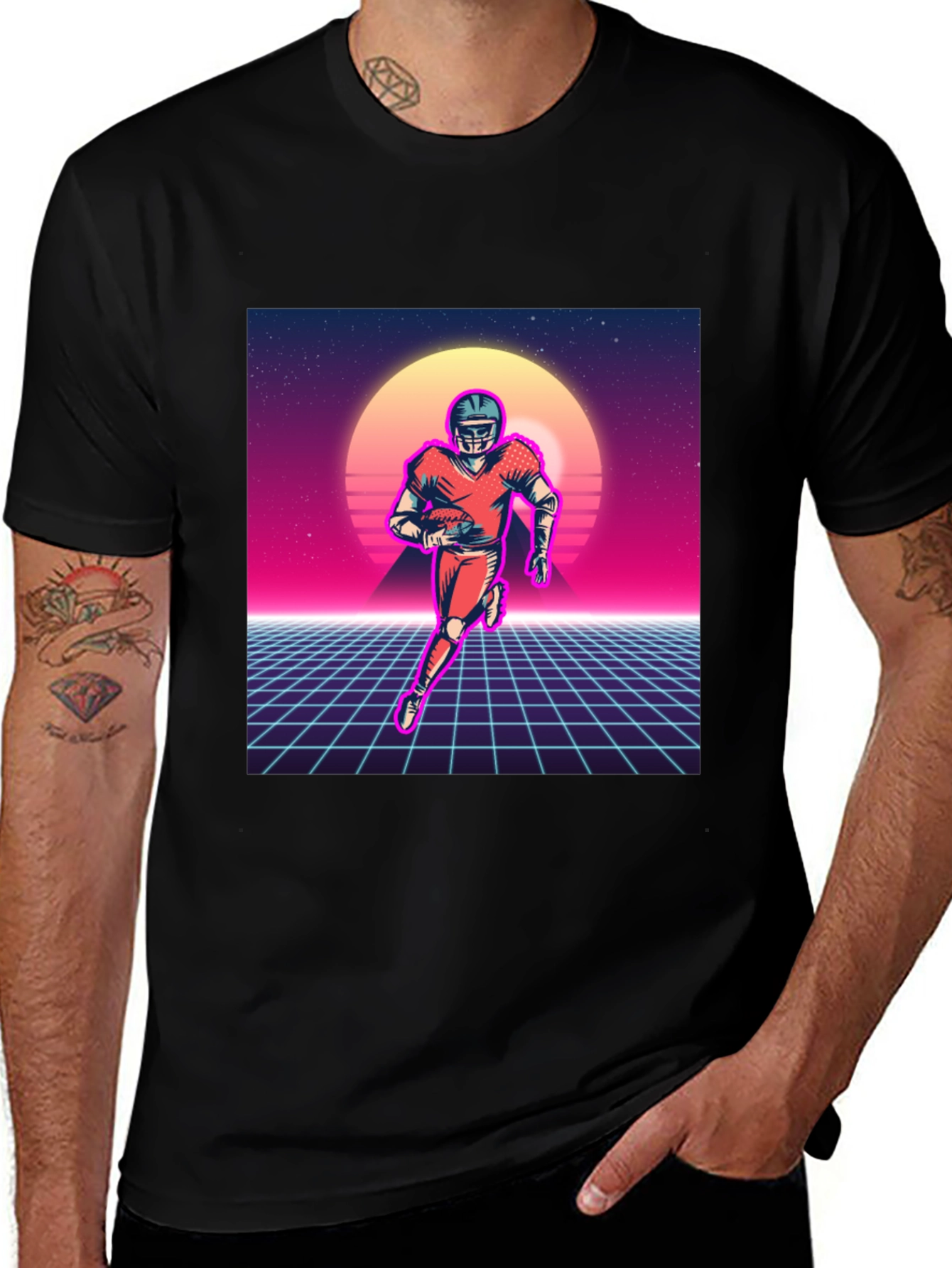 Variant 29 of Retro Football Player Graphic Tee