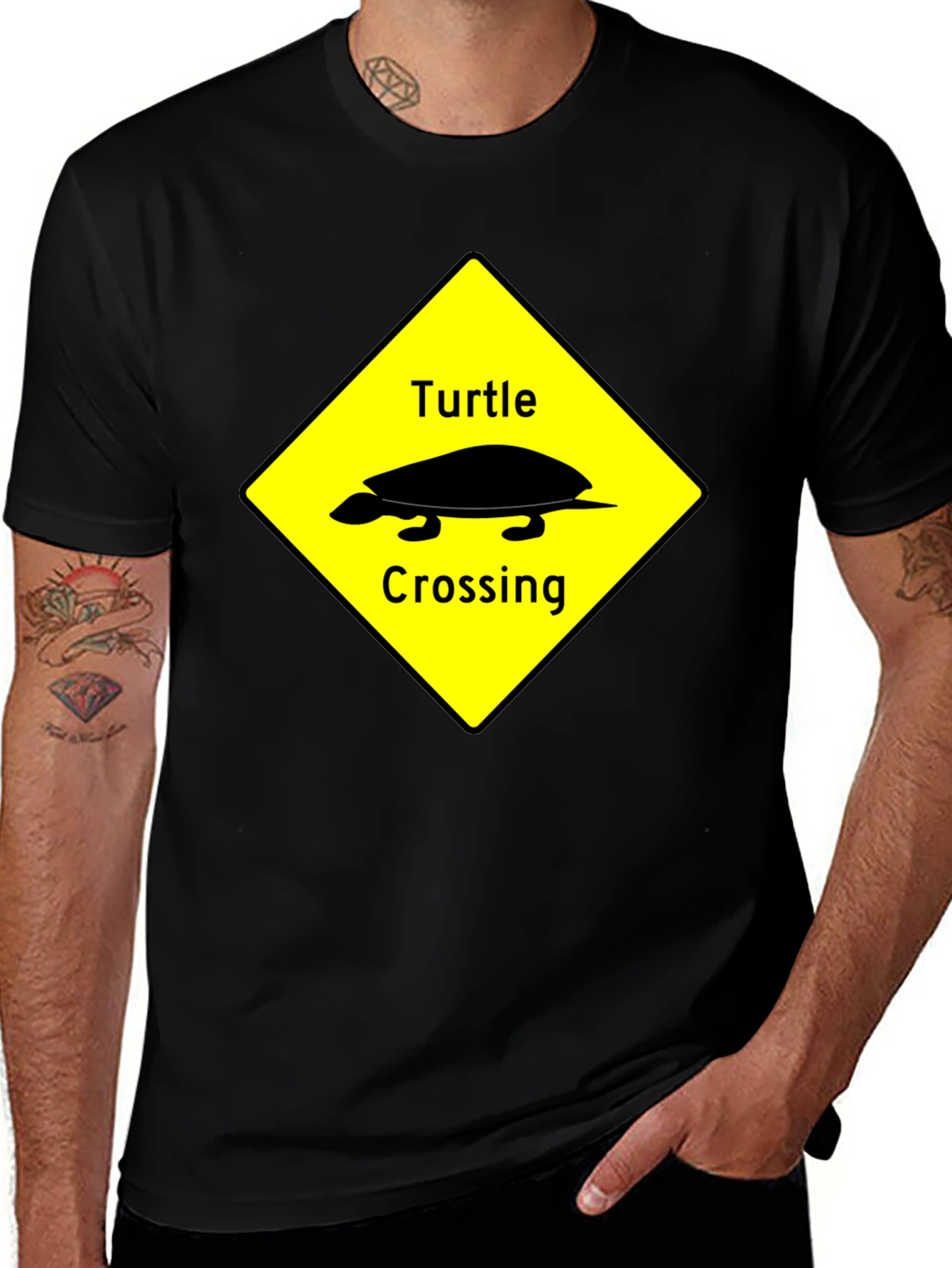 Turtle Crossing T-Shirt - Funny Animal Tee