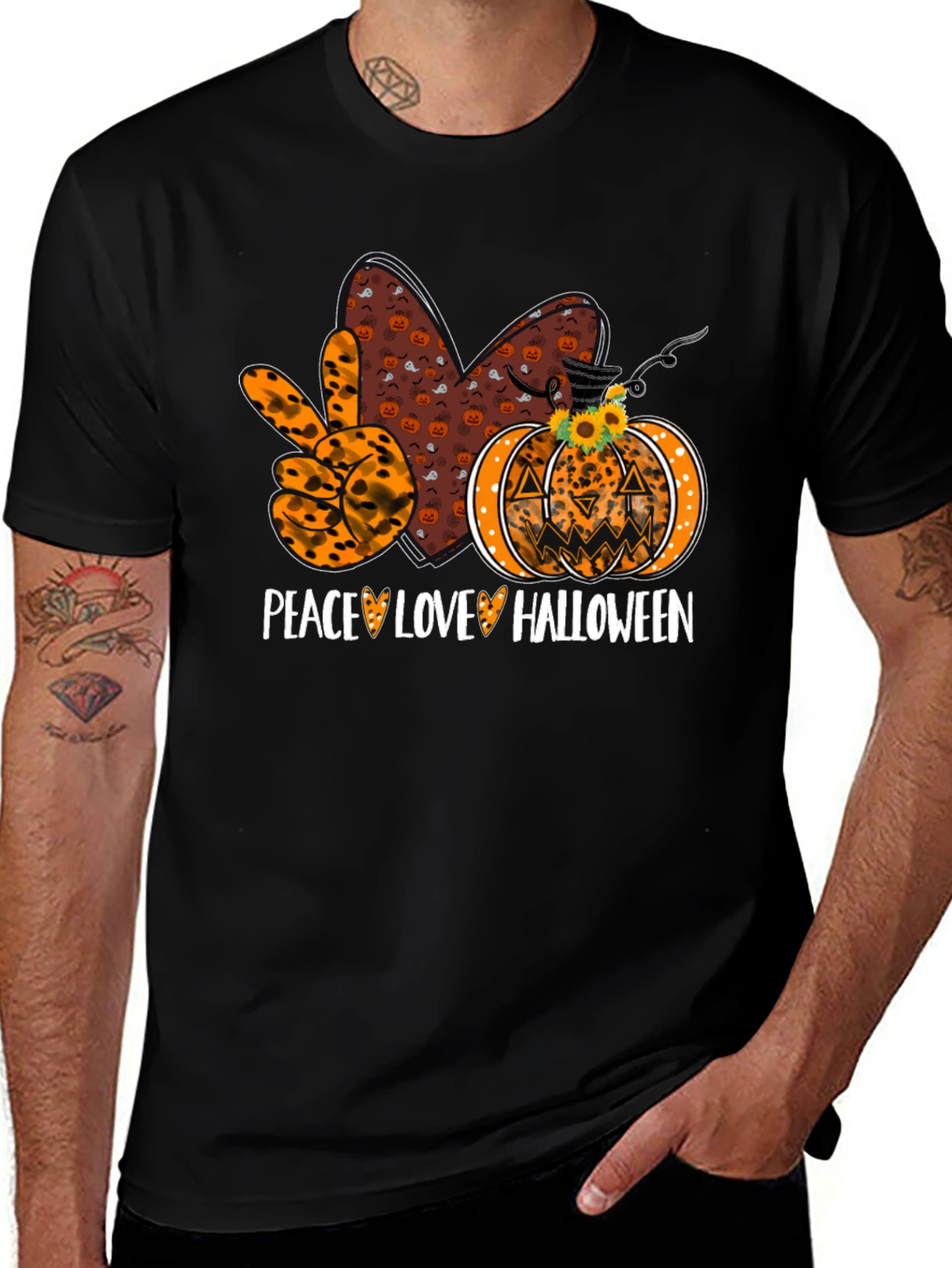 Peace Love Halloween T-Shirt