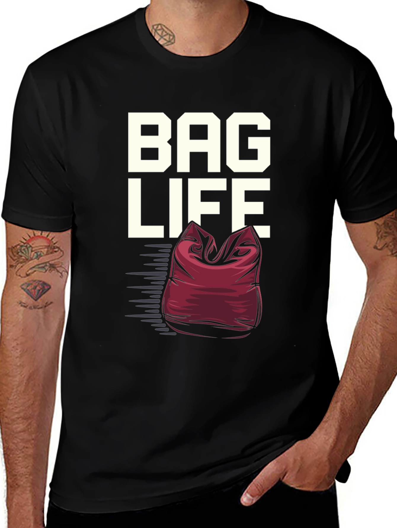 Variant 22 of Bag Life Graphic Tee - Comfortable & Stylish