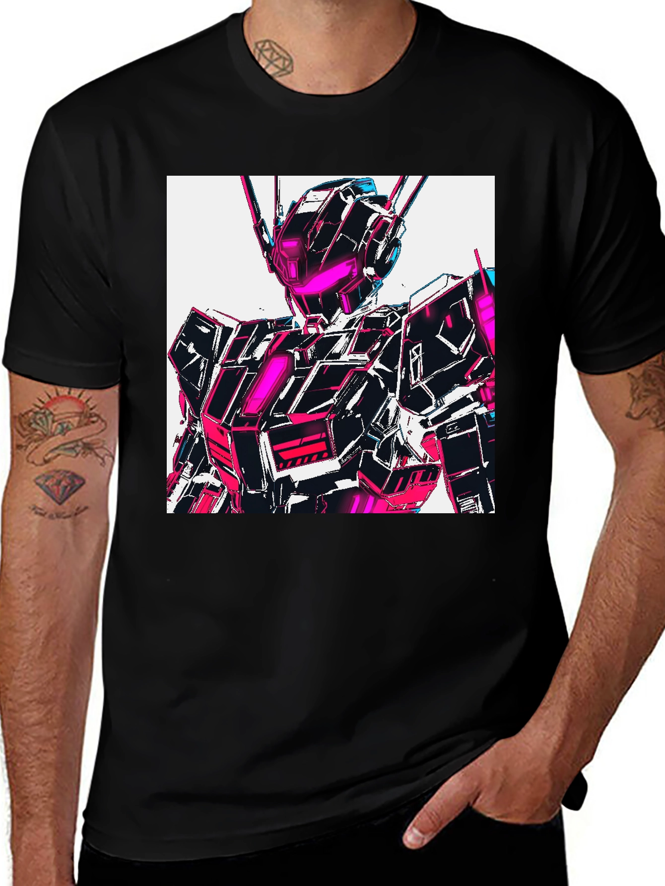 Variant 22 of Cyberpunk Robot T-Shirt