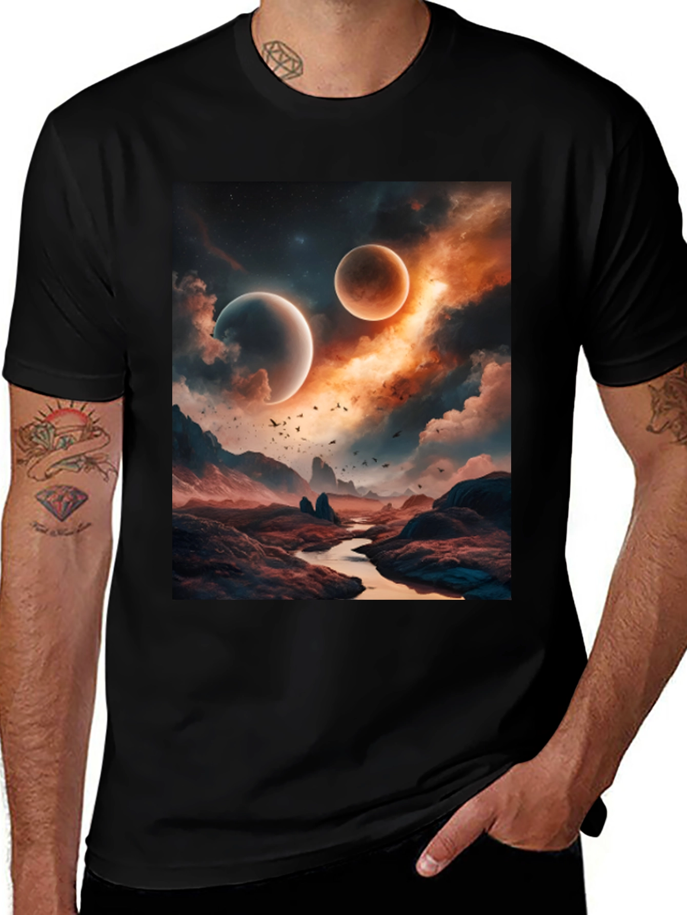 Variant 27 of Cosmic Landscape Graphic Tee