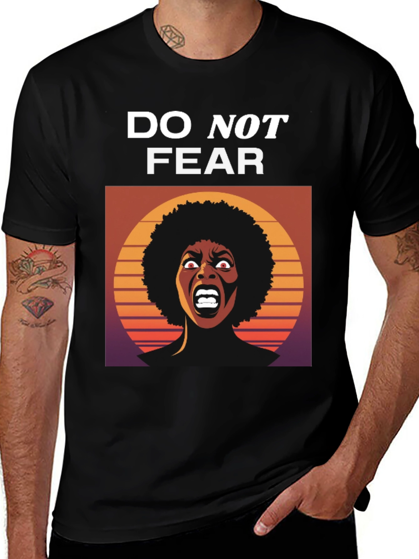 Variant 18 of Do Not Fear Retro Graphic T-Shirt