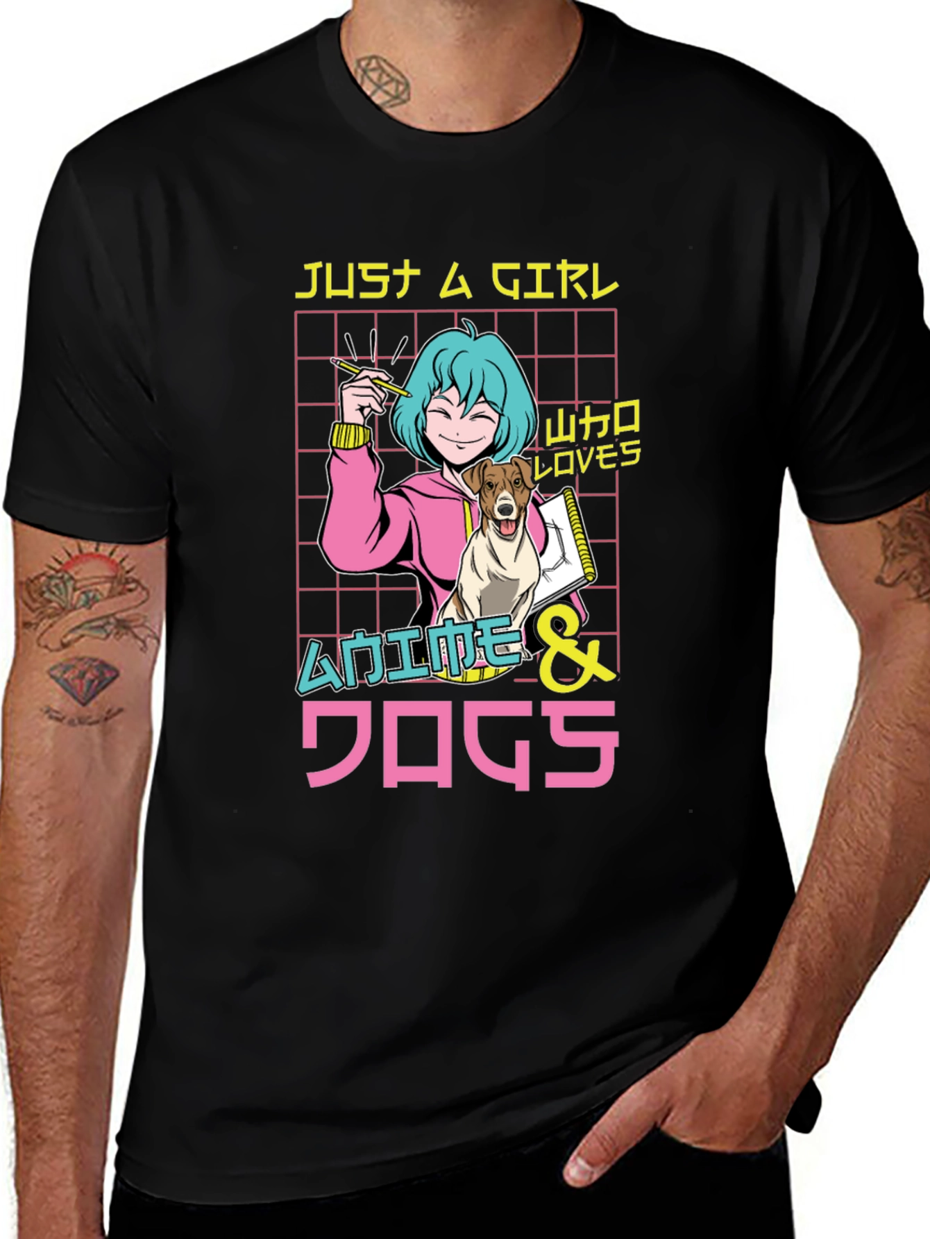 Variant 10 of Anime & Dogs T-Shirt, Just A Girl Who Loves