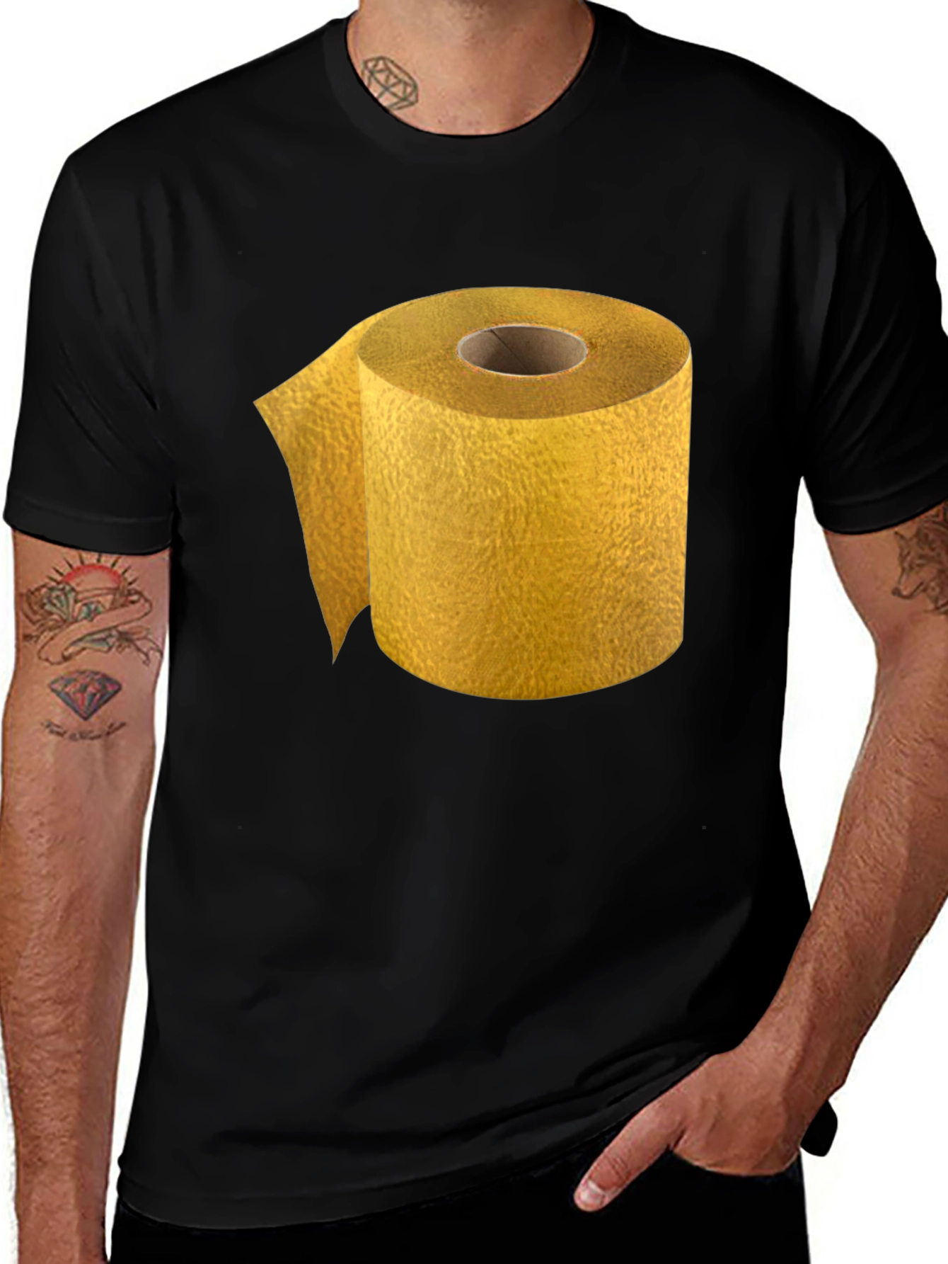 Variant 9 of Golden Toilet Paper Humor T-Shirt
