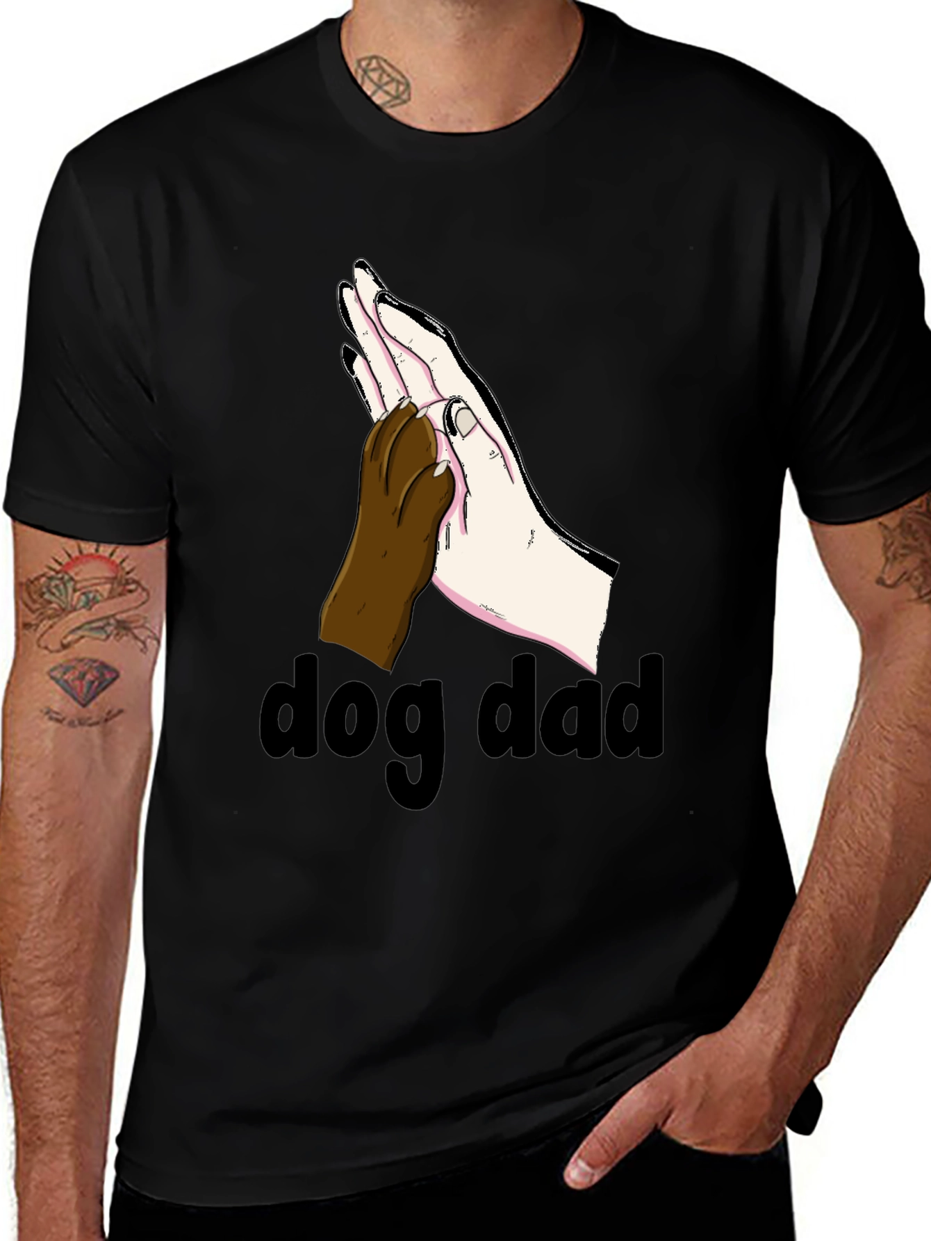 Variant 10 of Dog Dad Paw Print T-Shirt