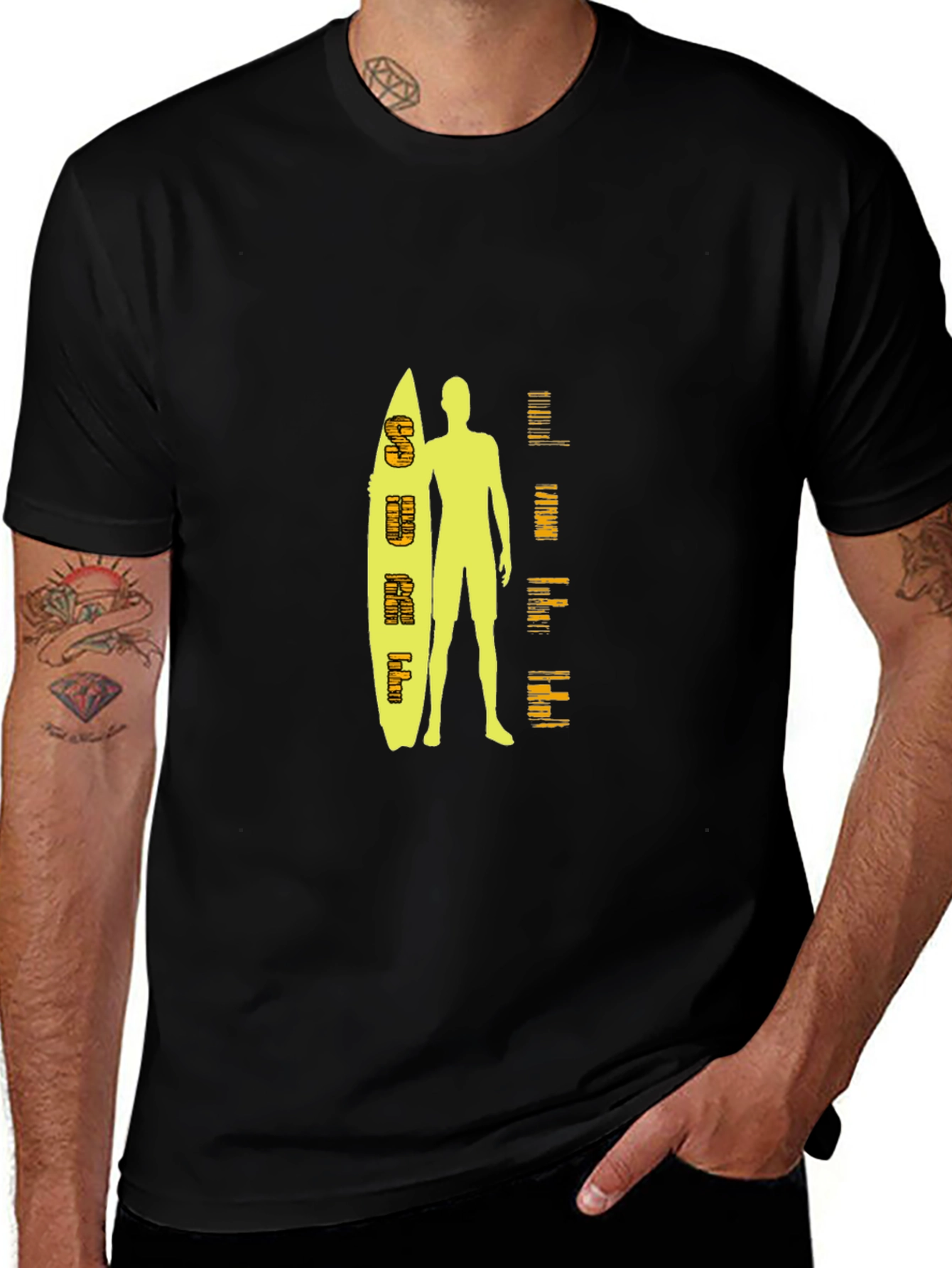 Variant 2 of Surfer Graphic T-Shirt - Cool Beach Style