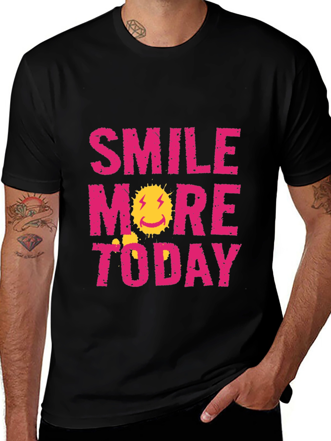 Variant 3 of Smile More Today Graphic Tee - Trendy Unisex T-Shirt
