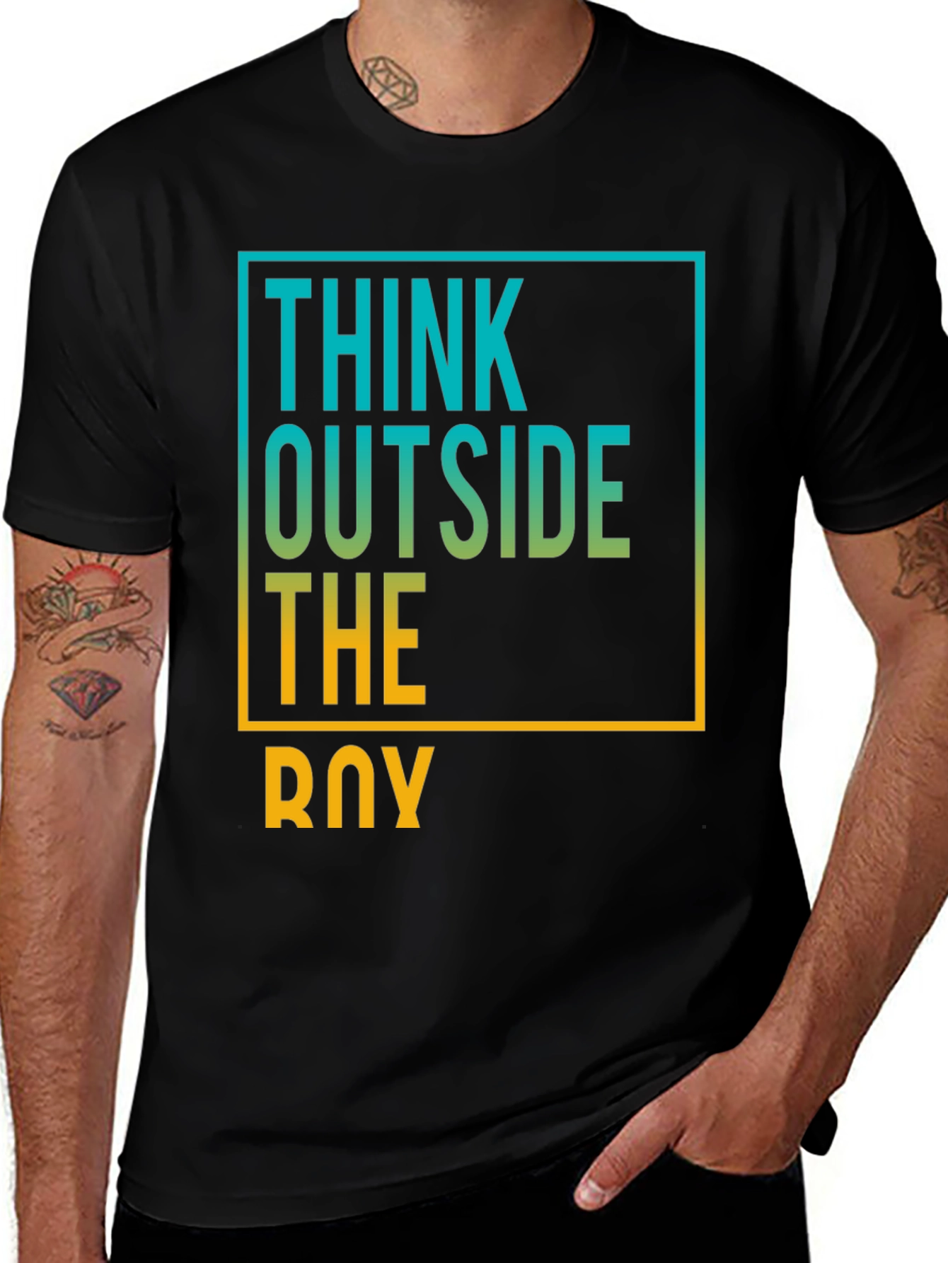 Variant 10 of Think Outside The Box Graphic Tee