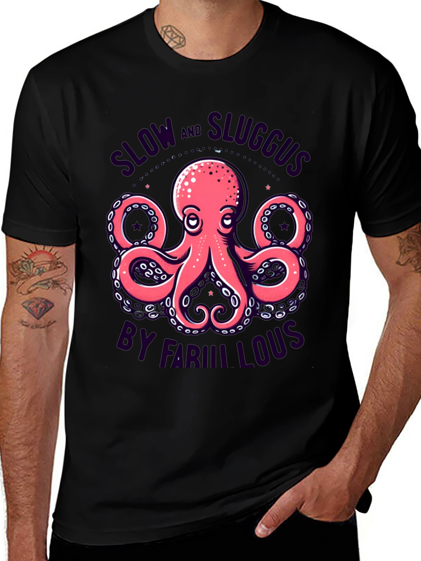 Variant 3 of Slow & Sluggus Octopus Graphic T-Shirt