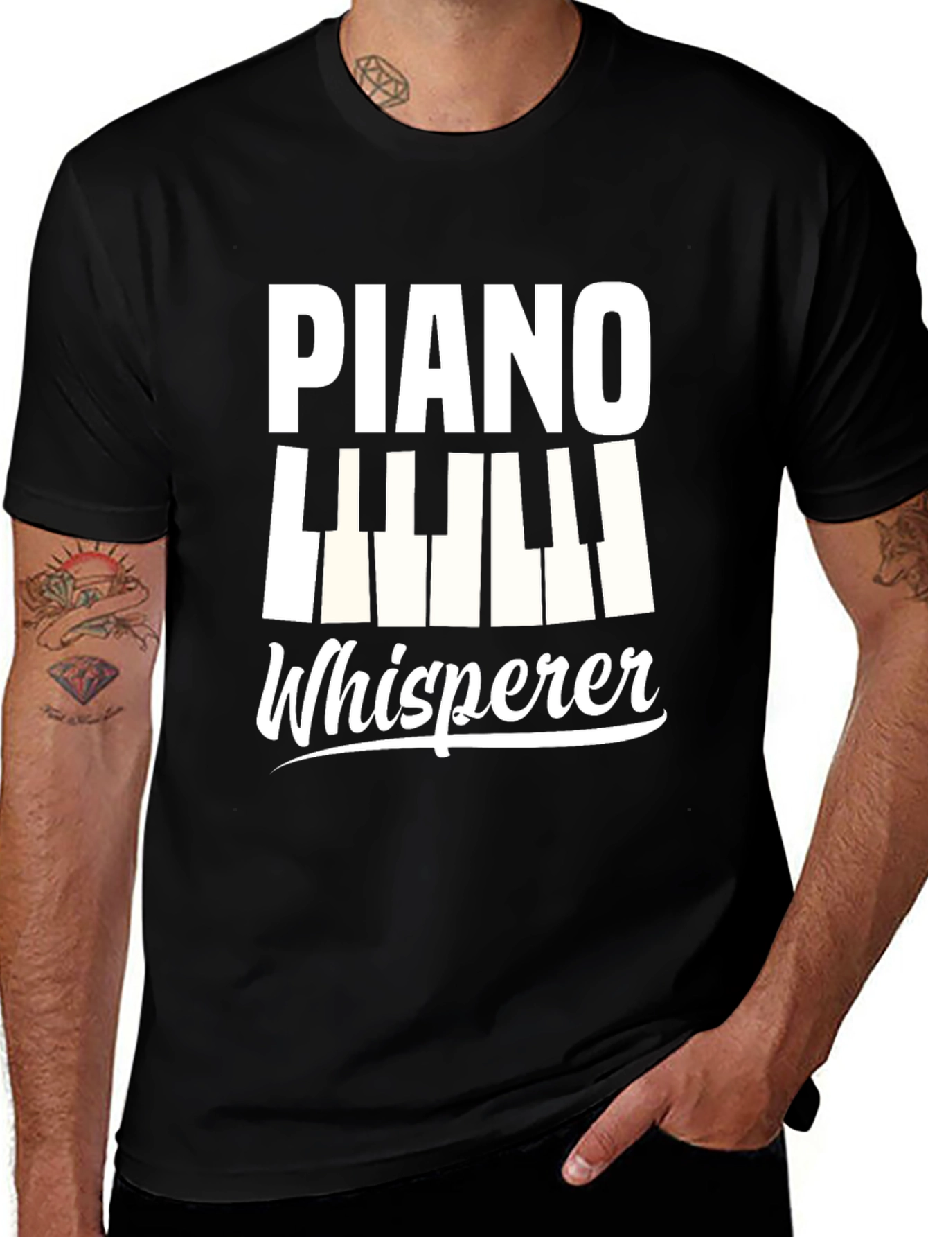 Variant 19 of Piano Whisperer Graphic Tee - Musician Gift
