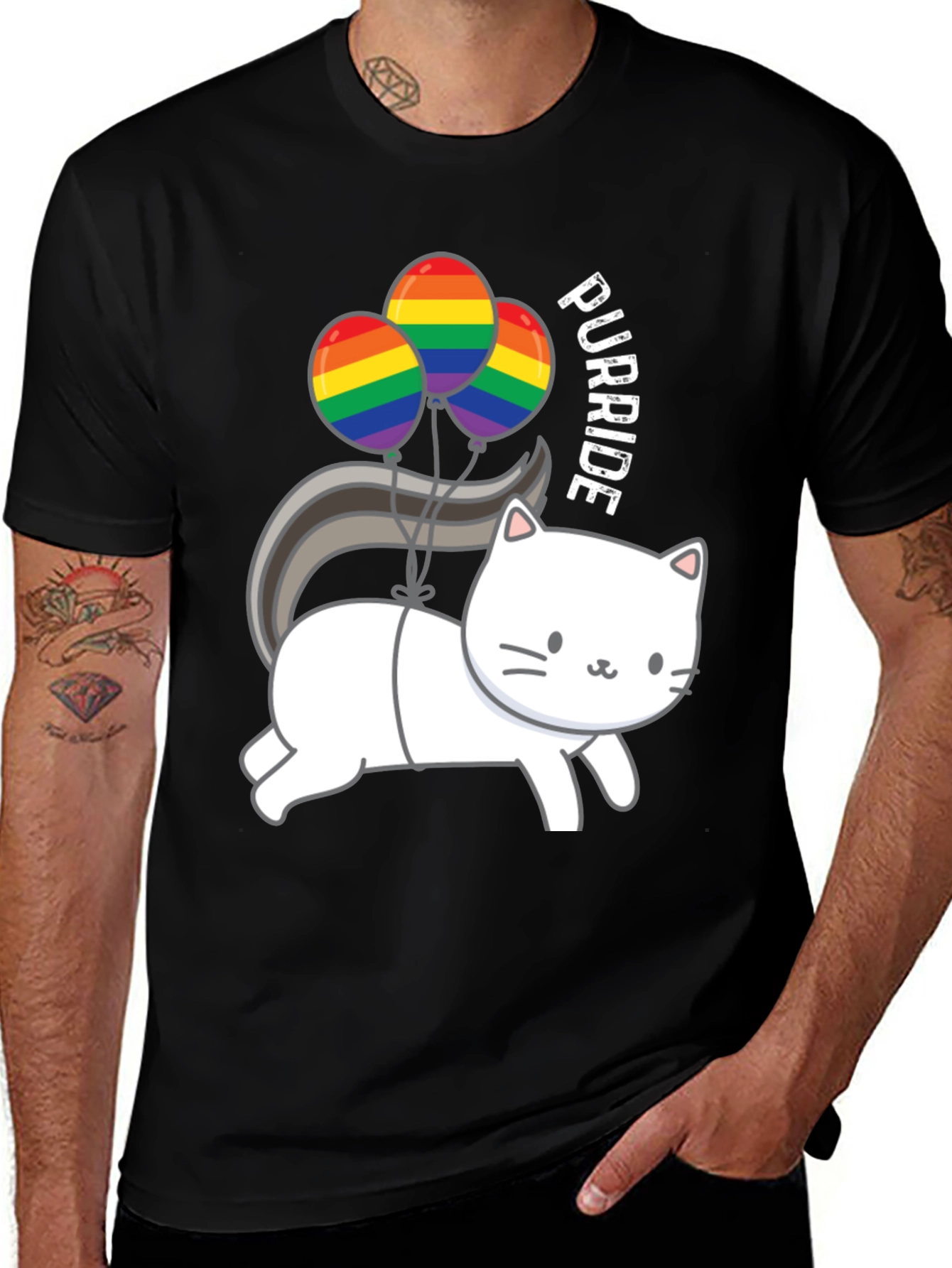 Purride Cat T-Shirt - Pride Month Graphic Tee