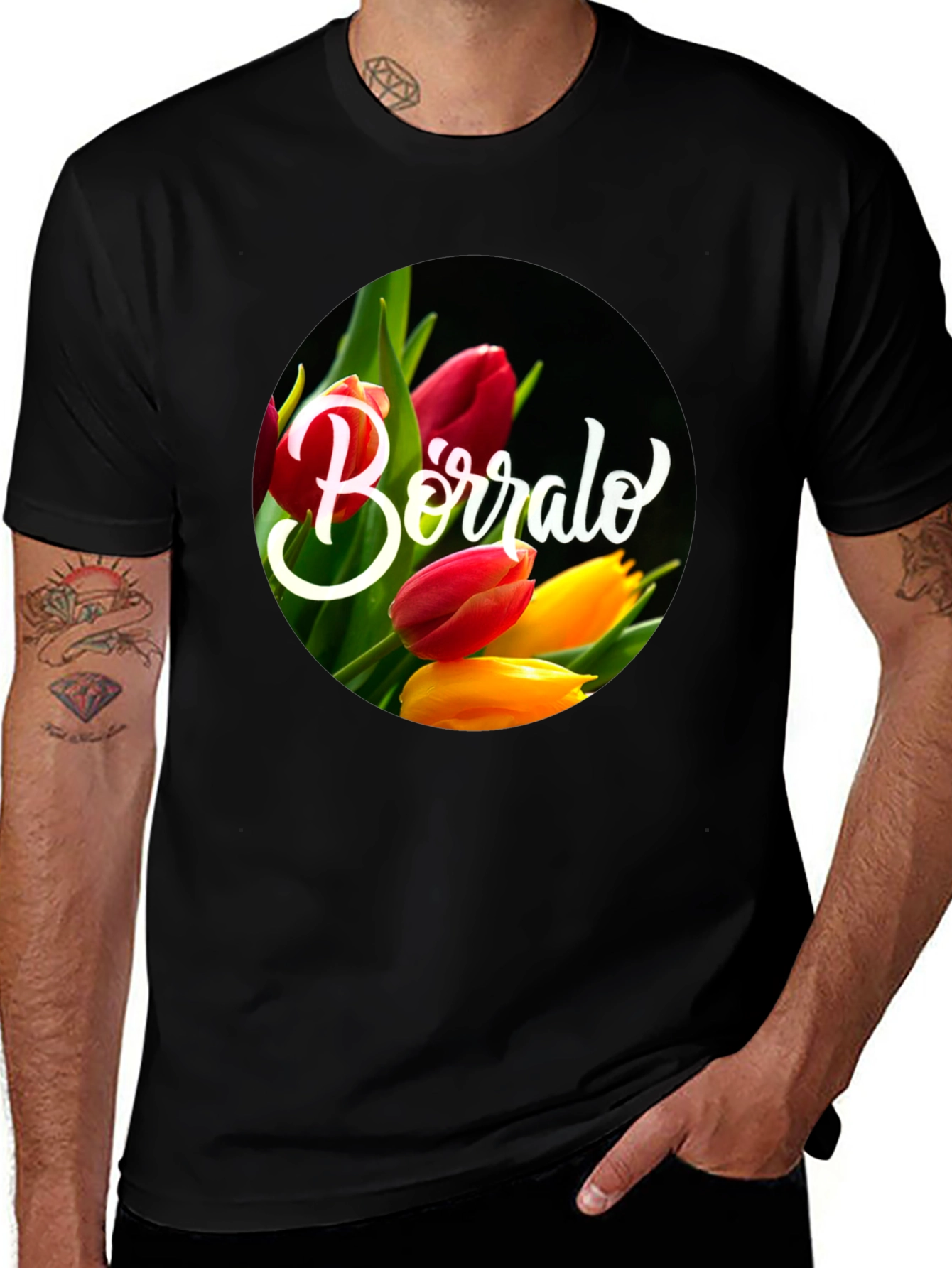 Variant 26 of Floral 'Borralo' Graphic T-Shirt - Trendy Casual Wear