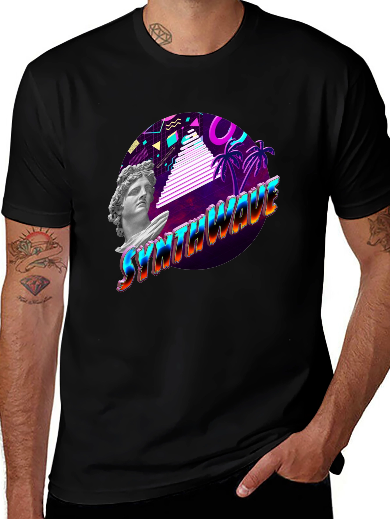 Variant 21 of Synthwave T-Shirt - Retro Graphic Tee