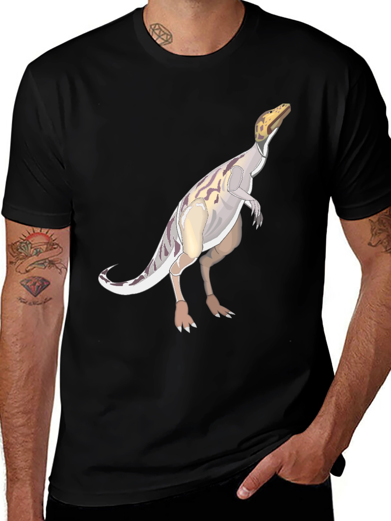 Variant 20 of Dinosaur Graphic T-Shirt - Black, Unisex