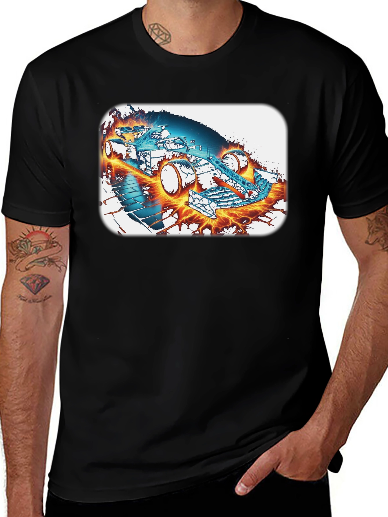 Variant 29 of Formula 1 Graphic Tee - Black Cotton Blend