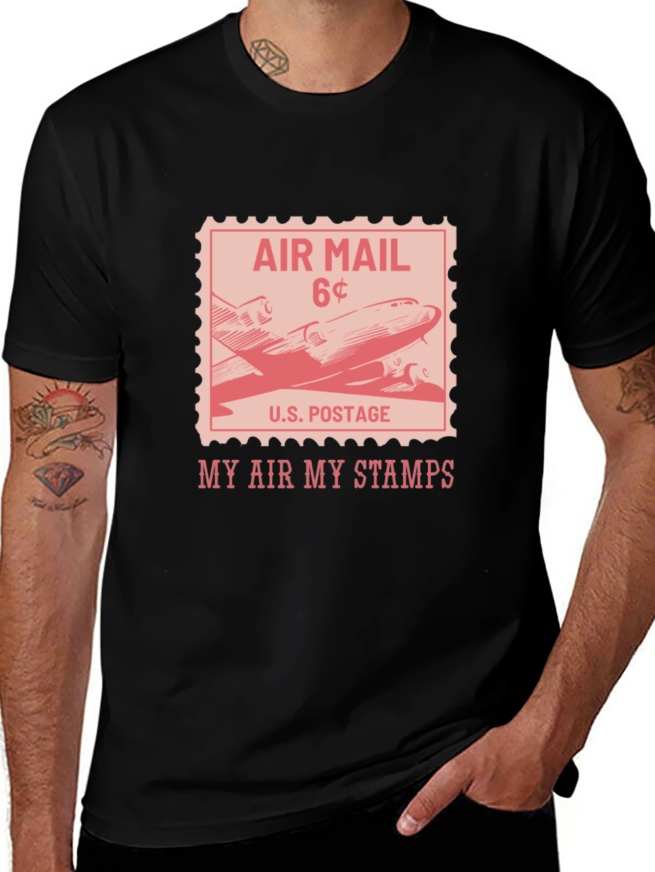 Air Mail Stamps Graphic Tee