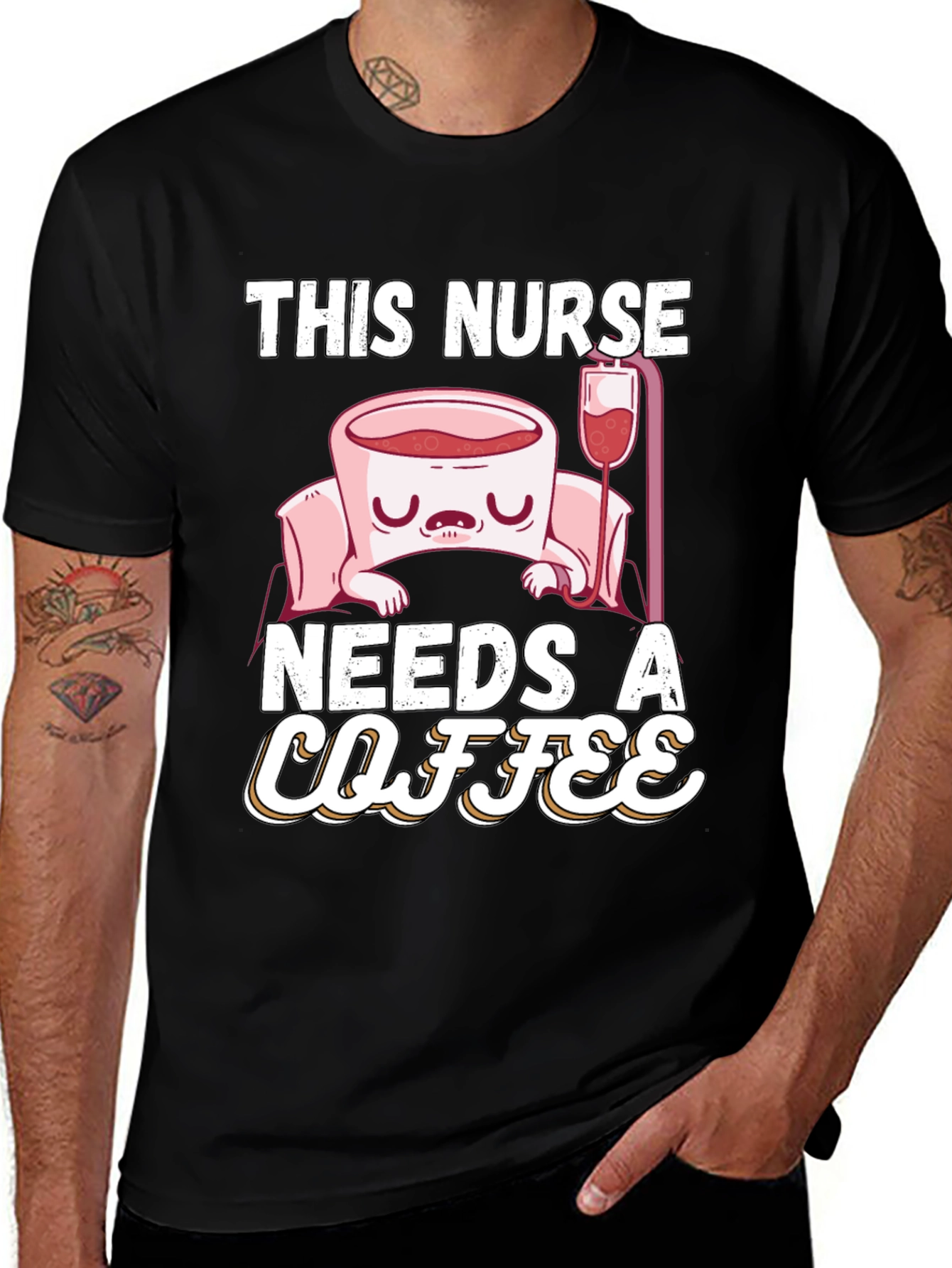 Variant 14 of Funny Nurse Needs Coffee T-Shirt