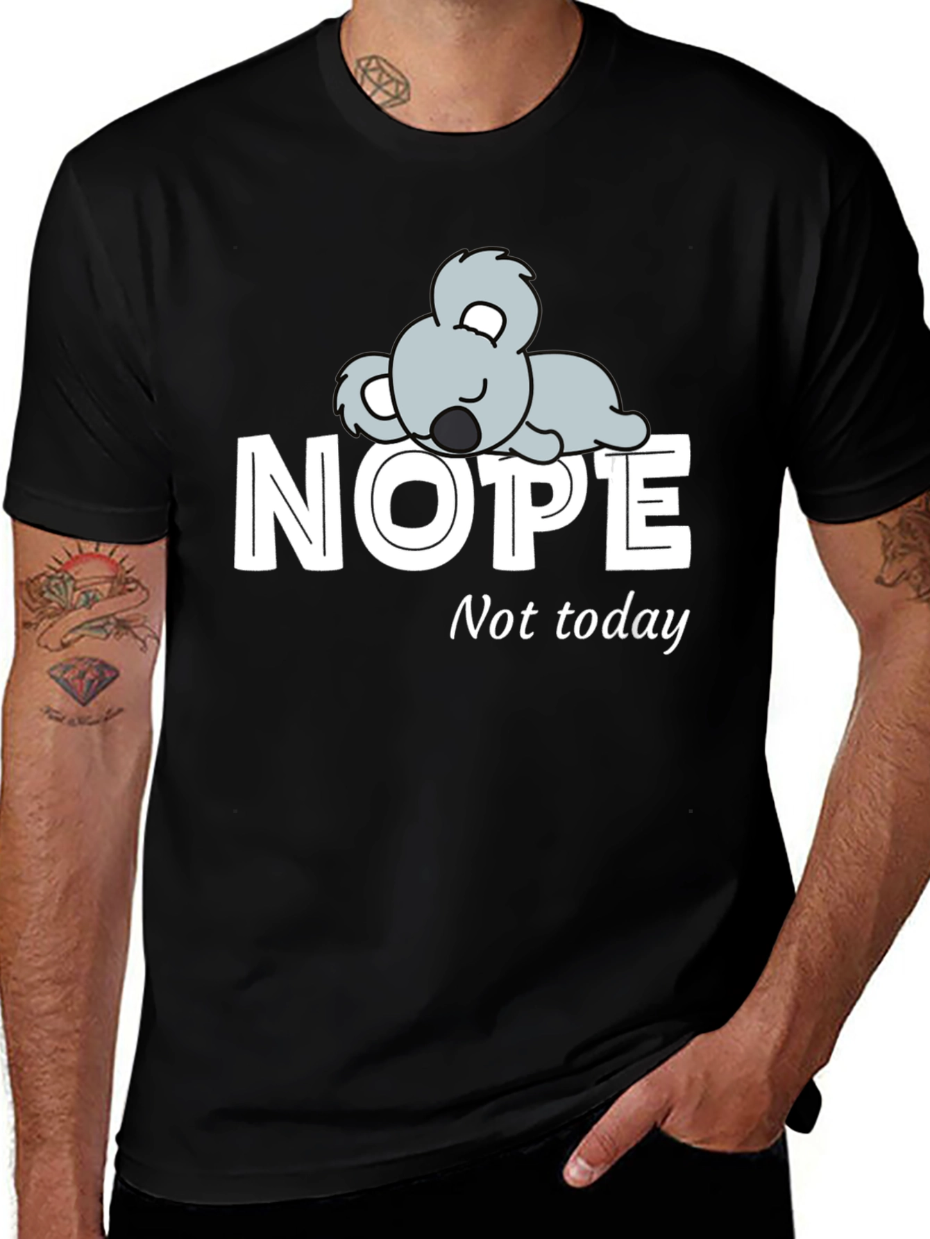 Variant 27 of Nope Not Today Koala T-Shirt - Lazy Day Comfort