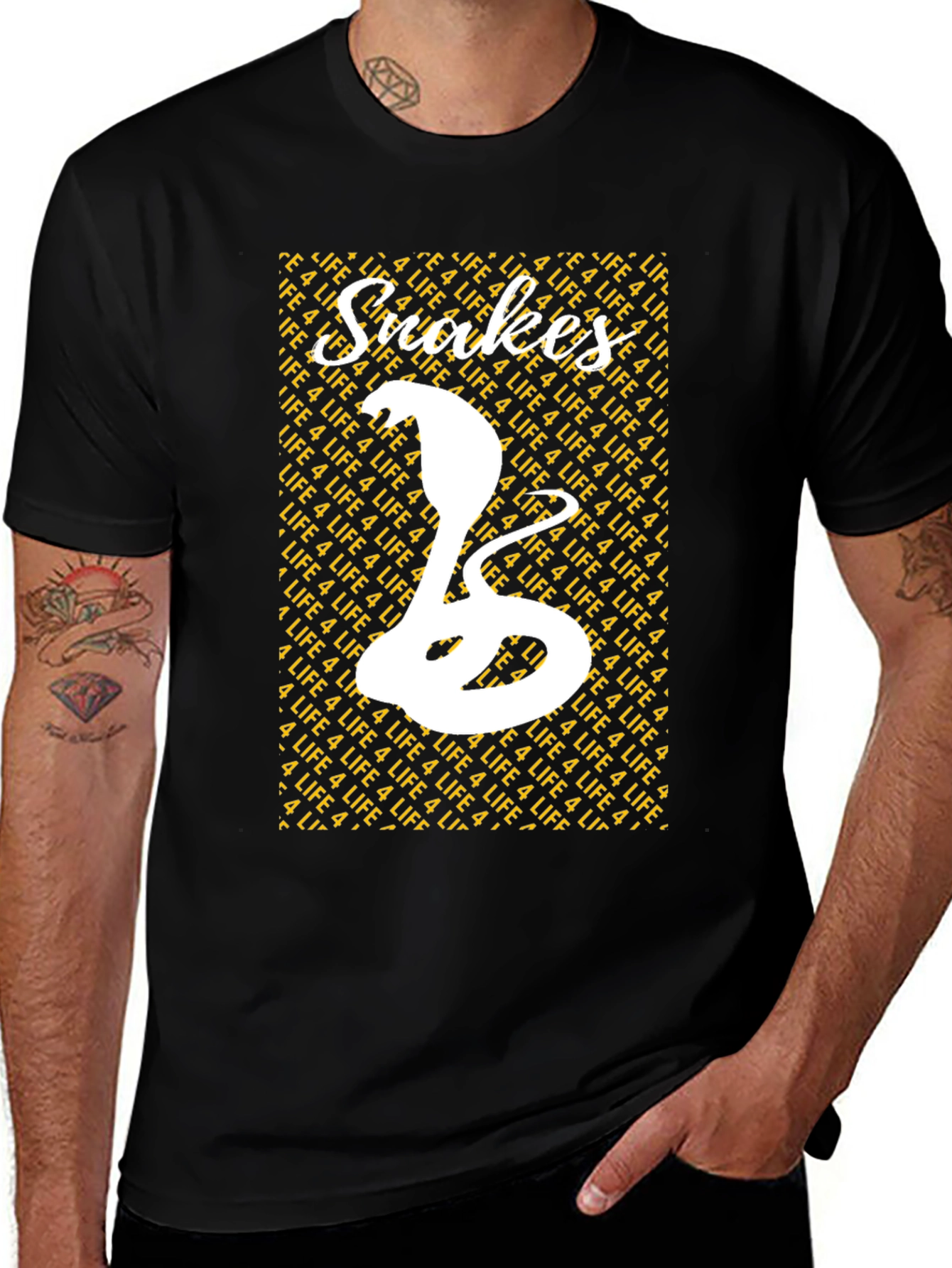 Variant 9 of Snakes 4 Life Graphic Print T-Shirt