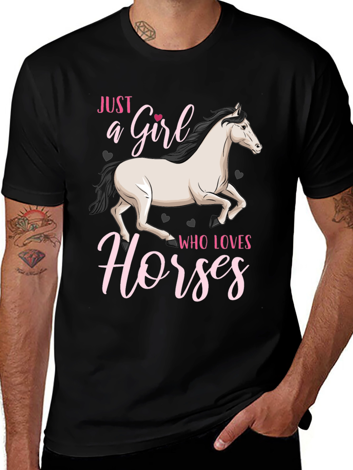 Variant 17 of Just A Girl Who Loves Horses Graphic Tee