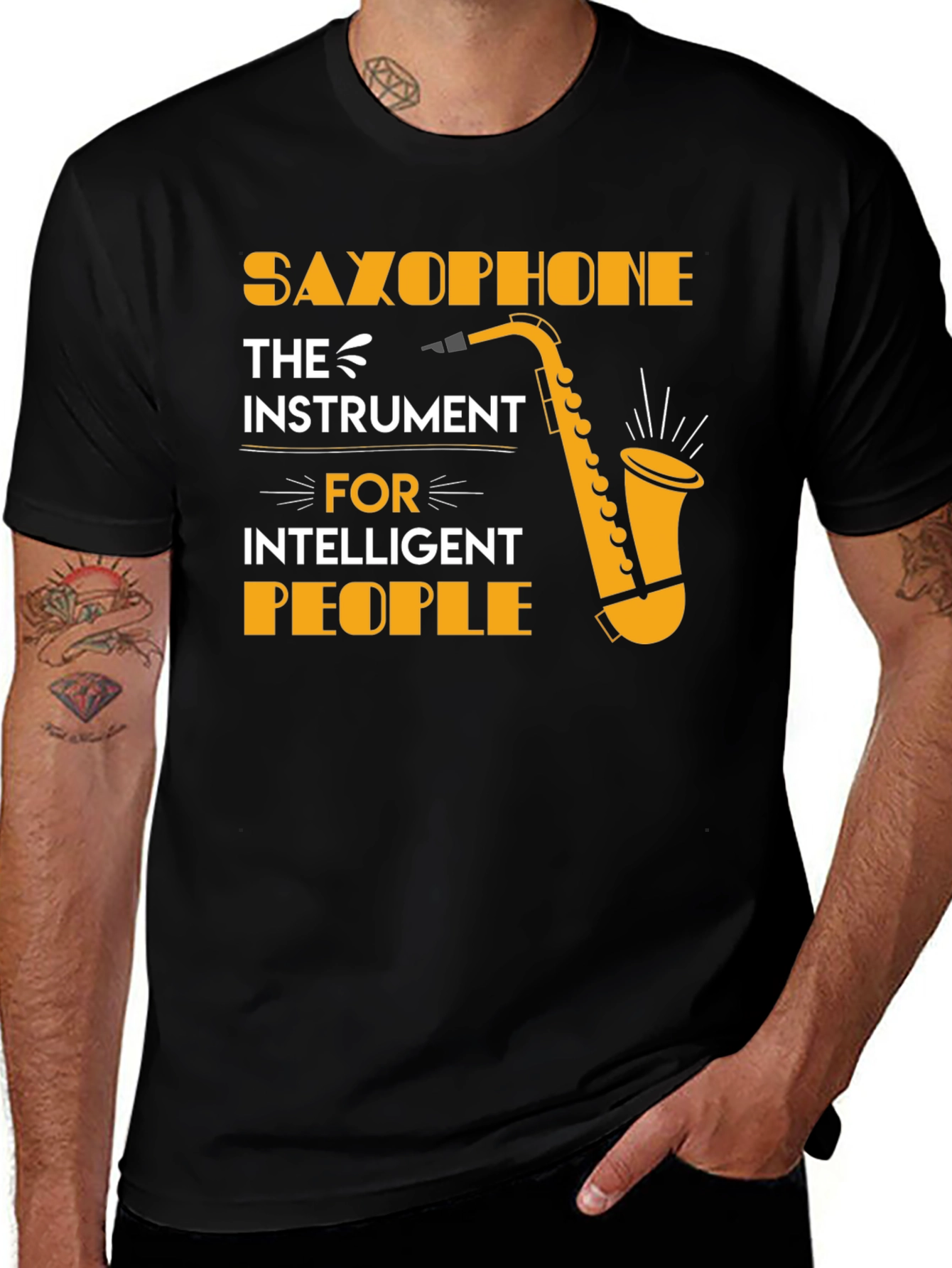 Variant 3 of Saxophone Intelligent People T-Shirt