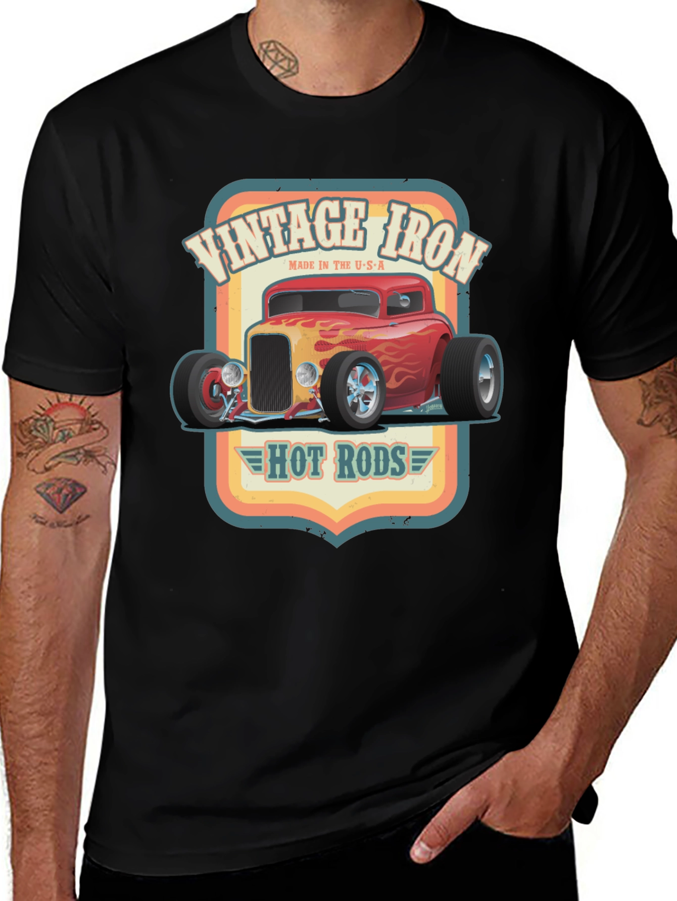 Variant 18 of Vintage Iron Hot Rods Graphic T-Shirt