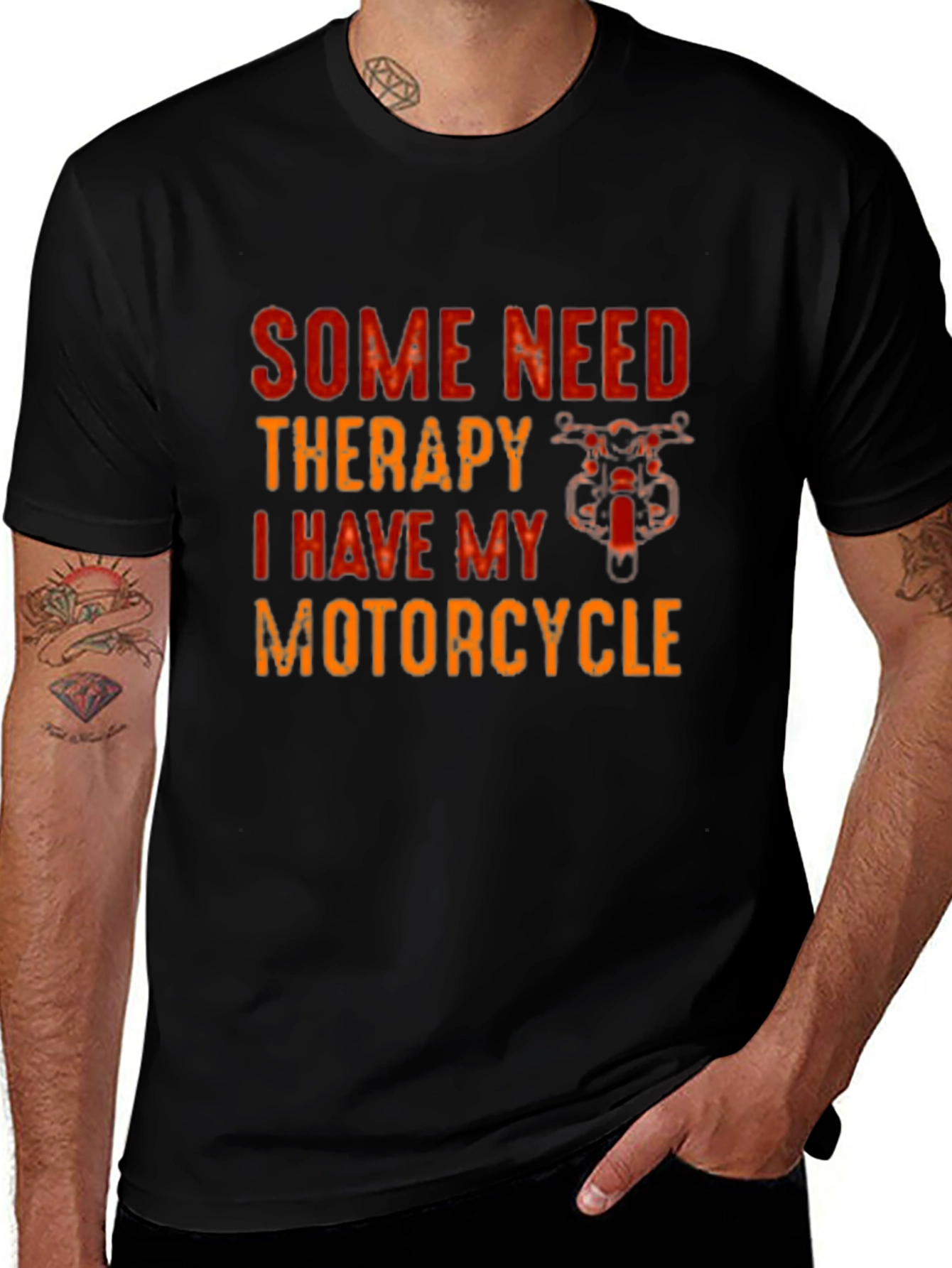 Variant 5 of Therapy Motorcycle Black T-Shirt
