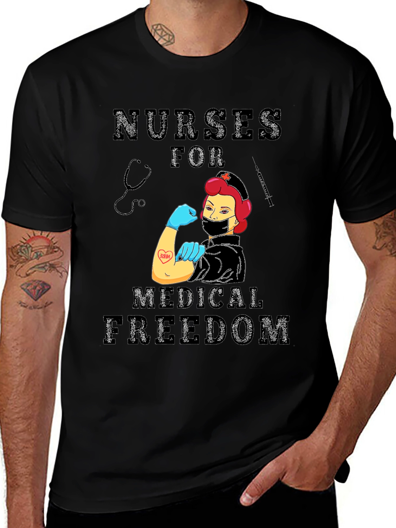 Variant 8 of Nurses For Medical Freedom T-Shirt