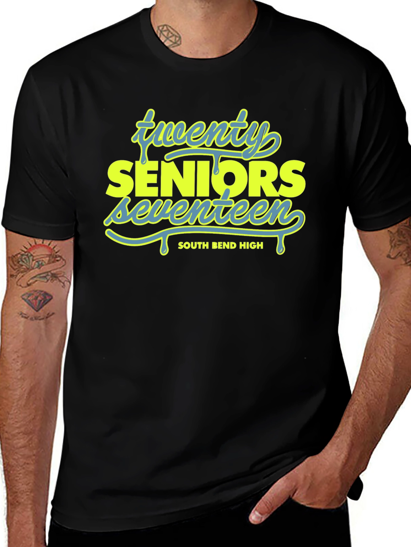Senior Class Twenty Seniors Seventeen Black T-Shirt