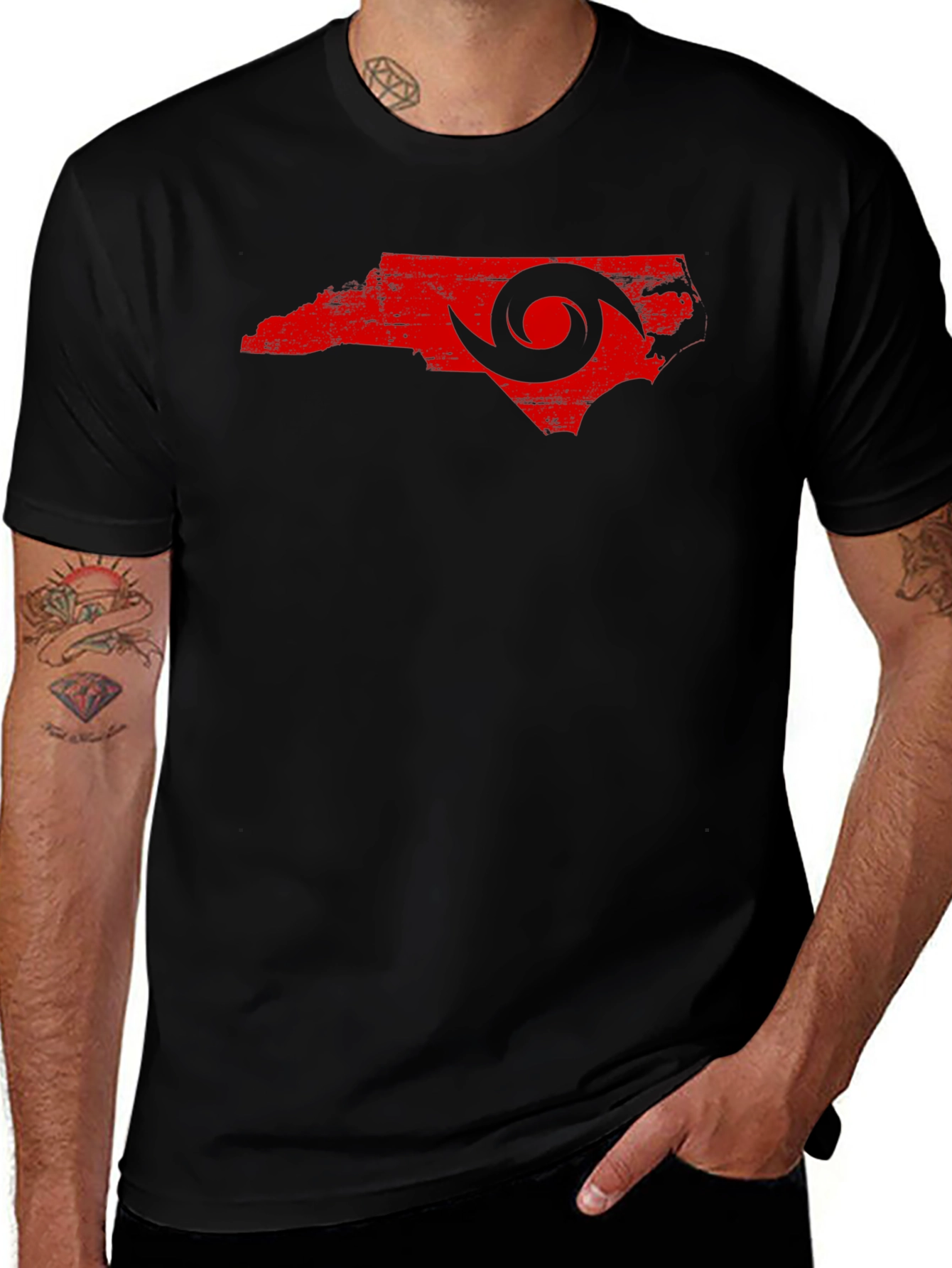 Variant 24 of North Carolina Hurricane Graphic T-Shirt