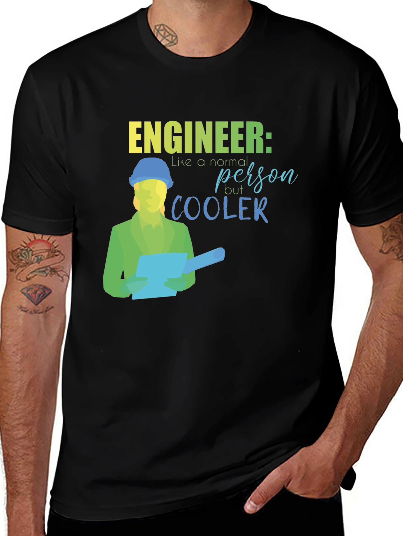 Variant 16 of Engineer Cooler Black T-Shirt