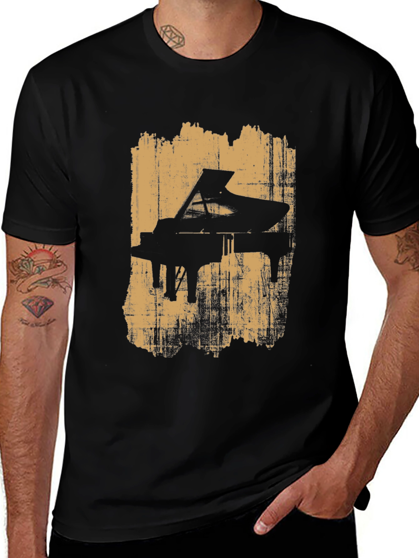 Variant 22 of Piano Silhouette Graphic Tee - Music Lover's T-Shirt