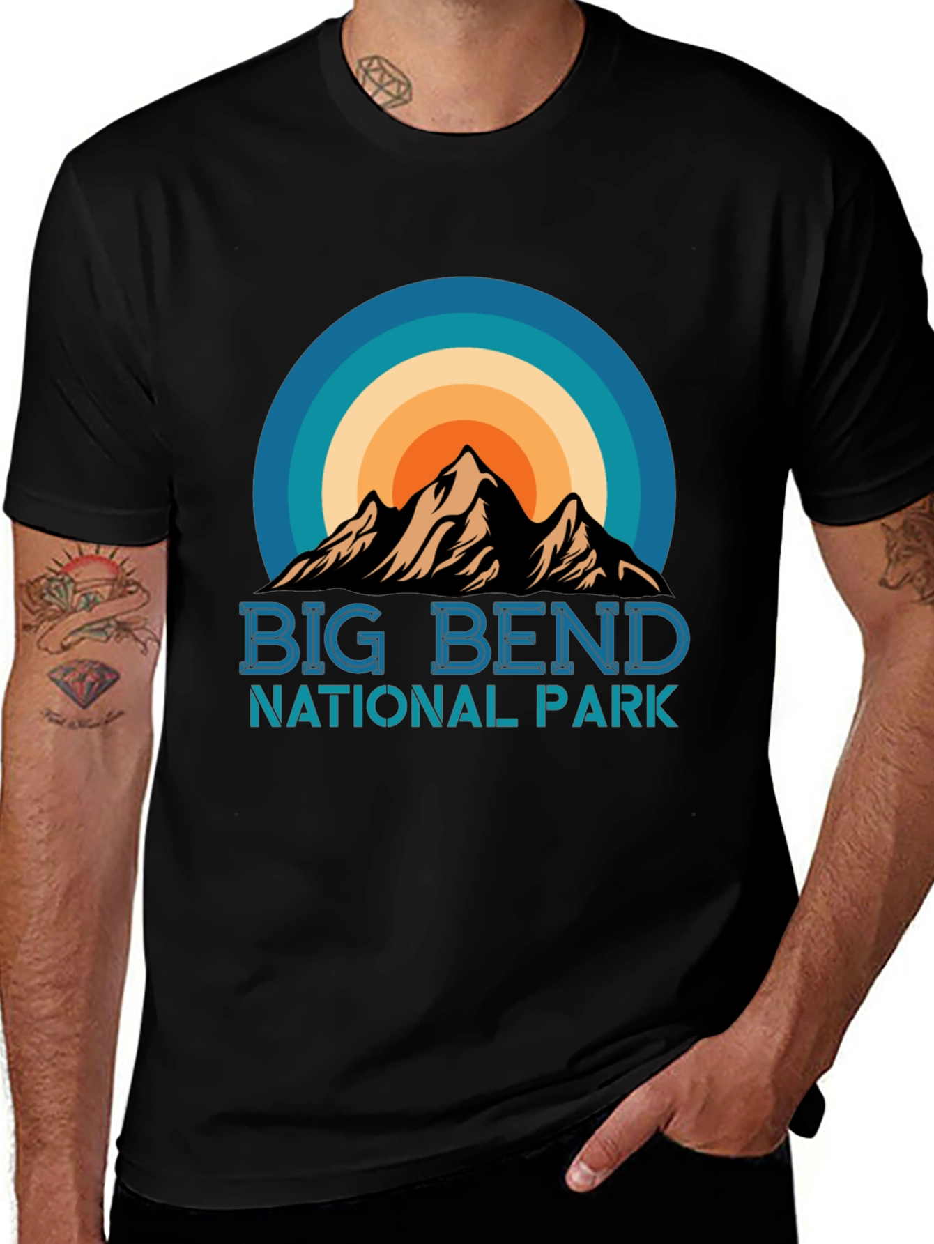 Variant 28 of Big Bend National Park Graphic Tee - Black T-Shirt