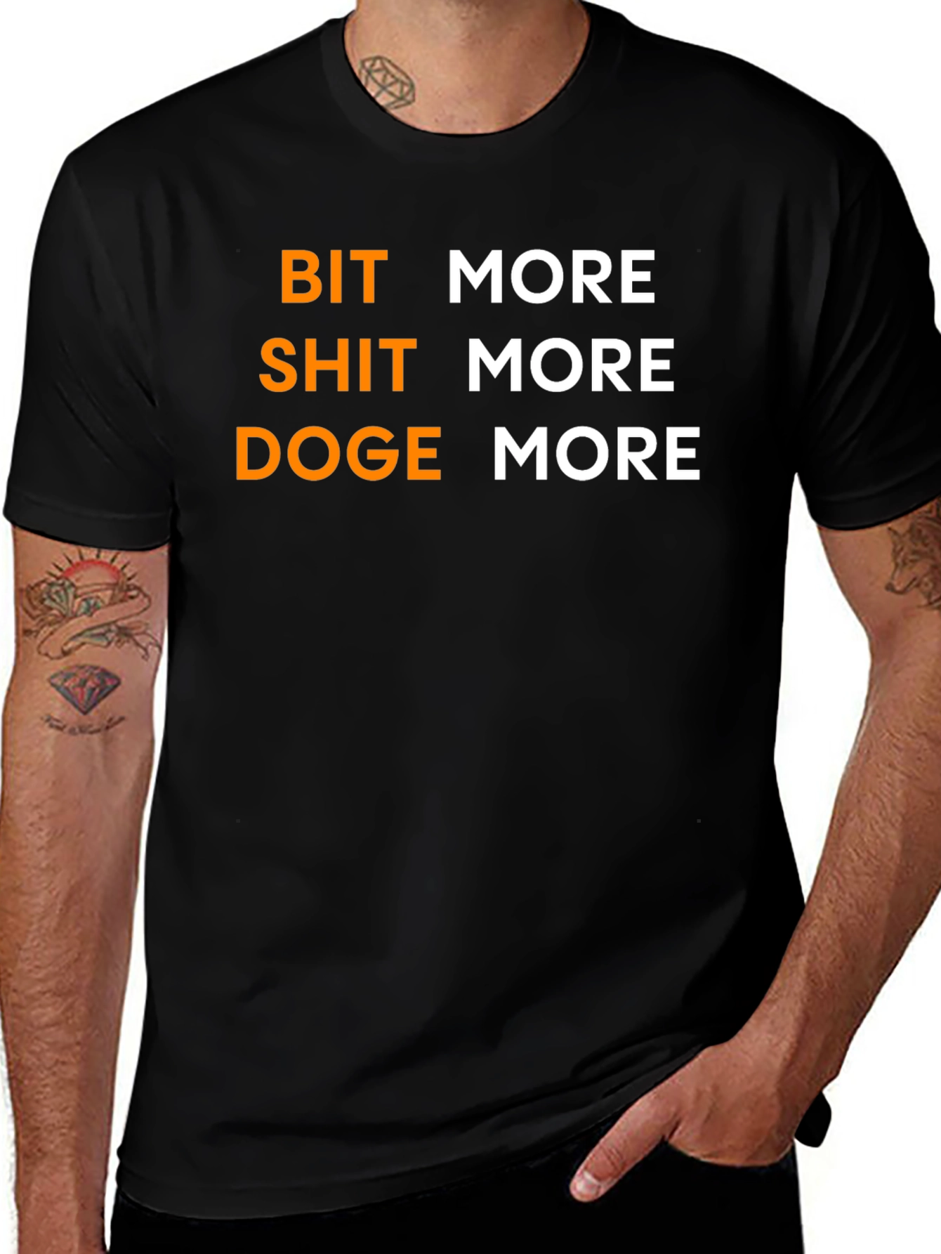 Variant 26 of Bit Shit Doge More Black T-Shirt