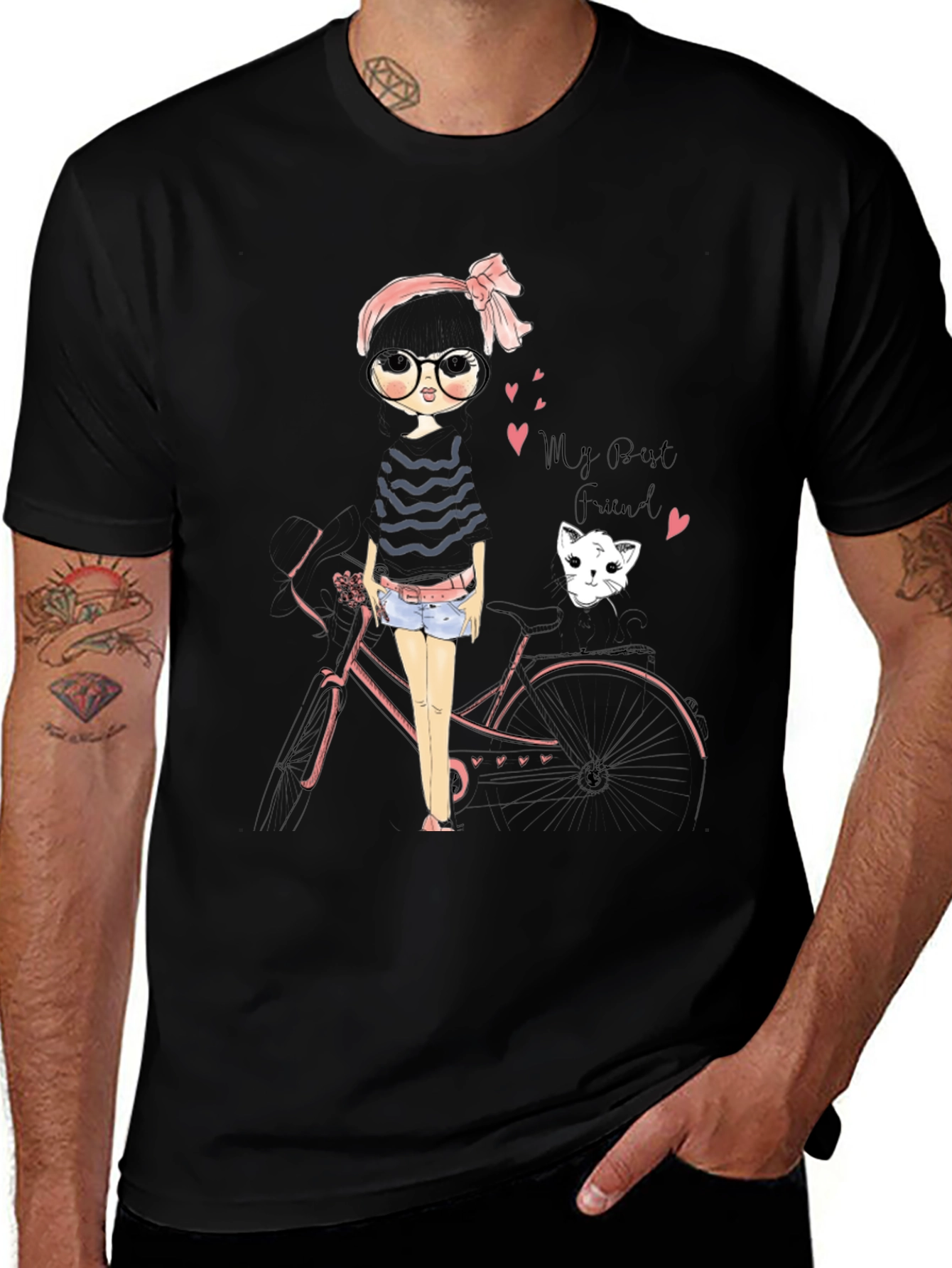 Variant 18 of Girl and Cat Graphic Tee