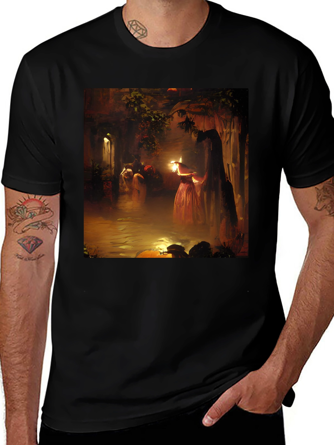 Variant 20 of Artistic Woman with Candle T-Shirt