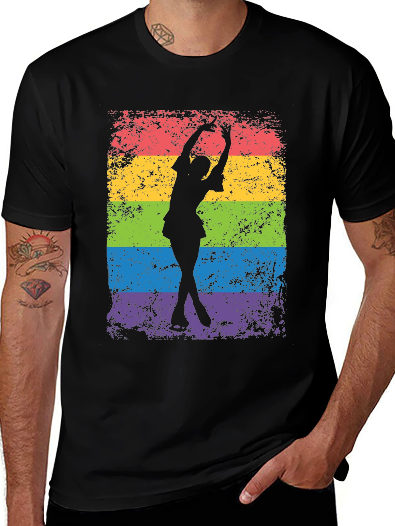 Variant 14 of Pride LGBTQ Ice Skater Graphic Tee
