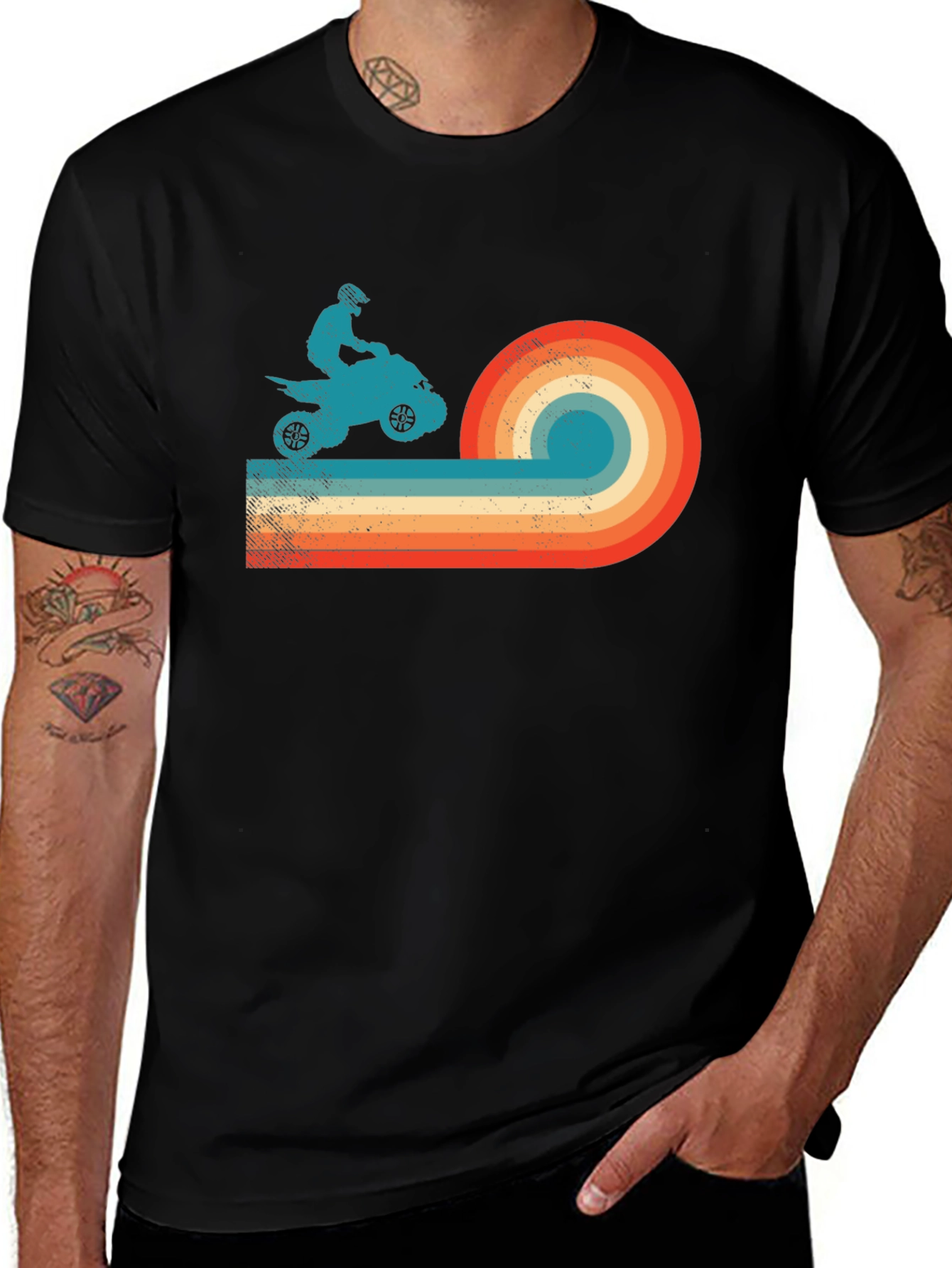 Variant 18 of Retro ATV Rider Graphic T-Shirt