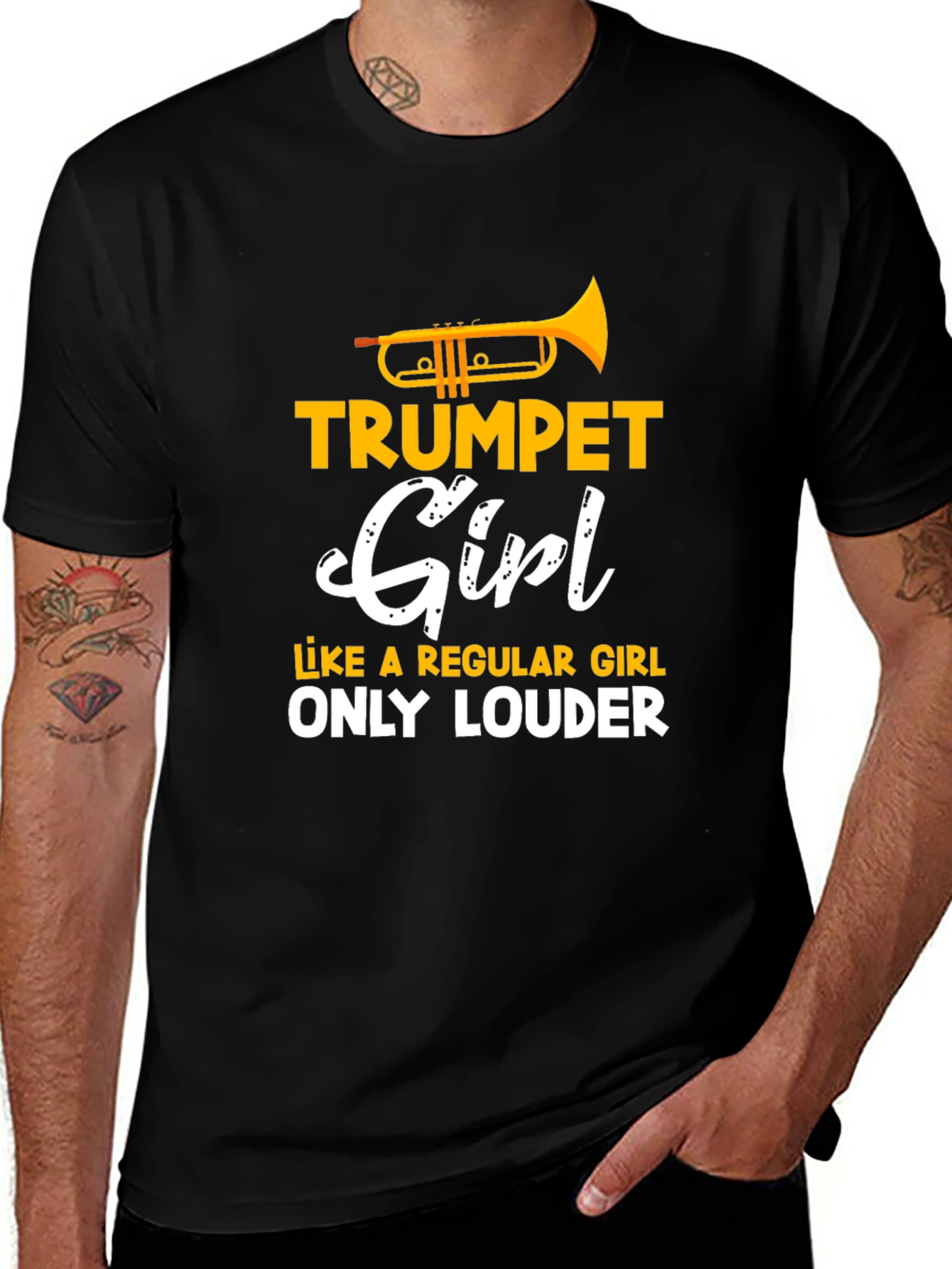 Variant 30 of Trumpet Girl T-Shirt - Loud & Proud Musician Tee