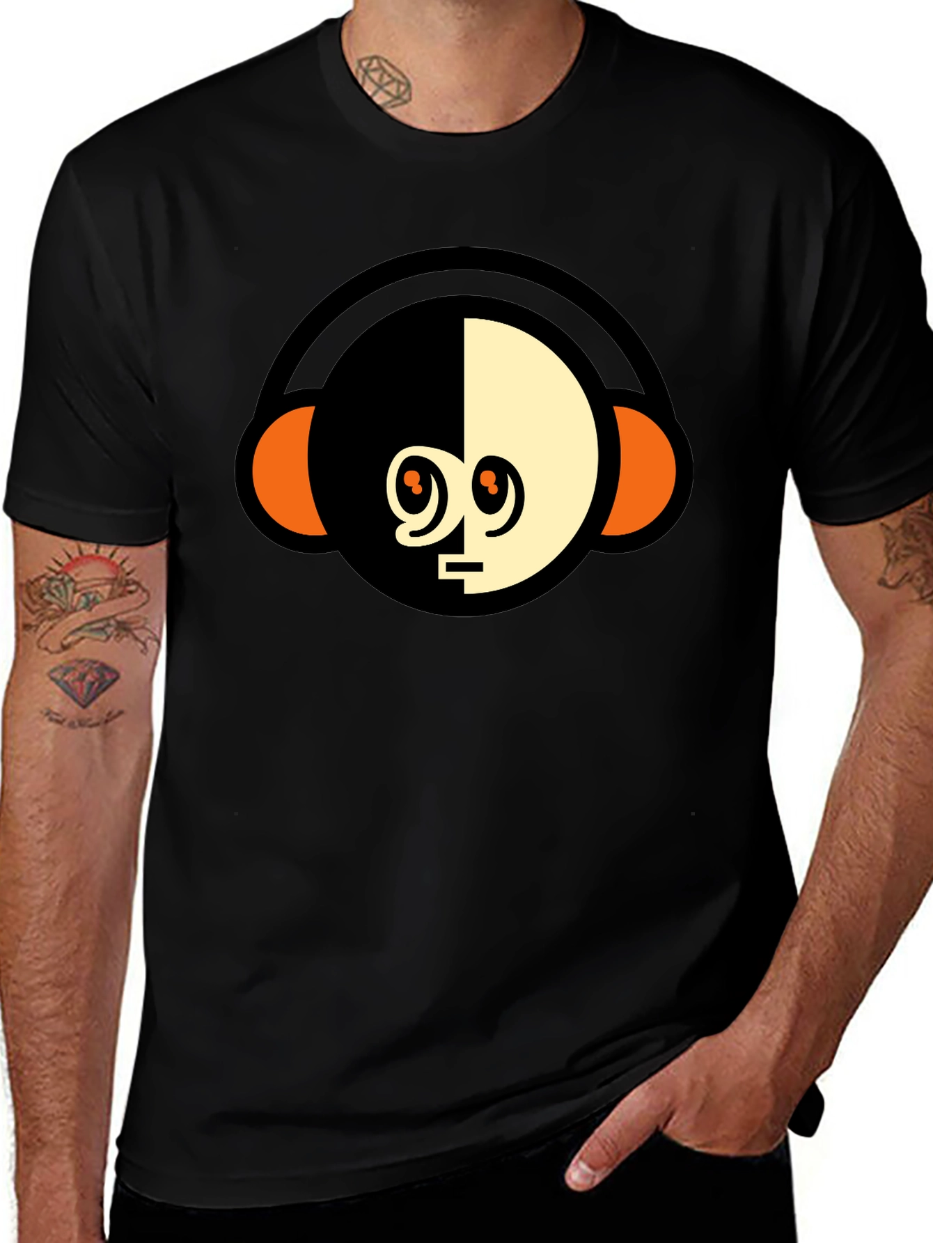 Variant 9 of Modern Monkey Headphone Graphic Tee