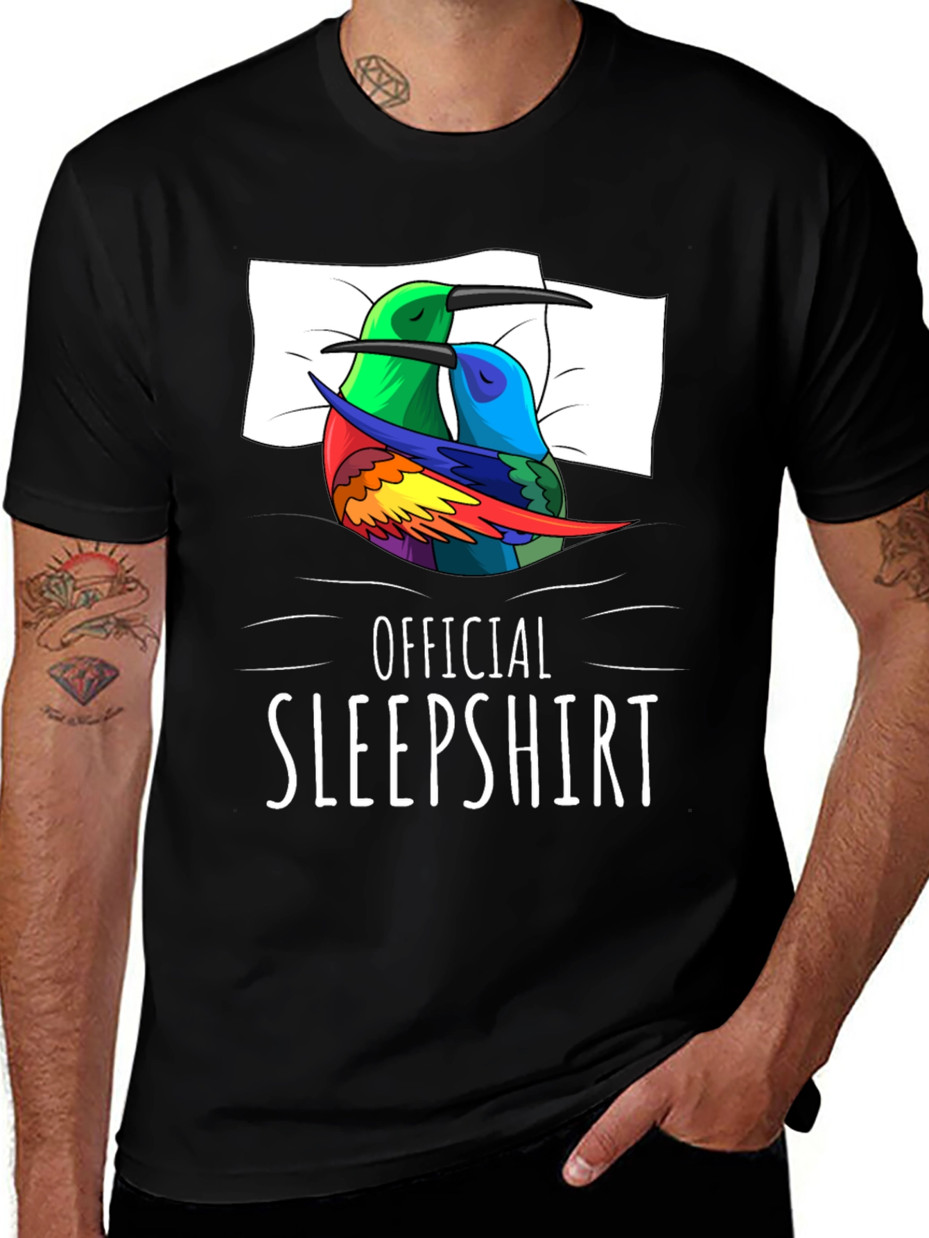 Variant 18 of Official Sleepshirt: Sleeping Hummingbird Tee